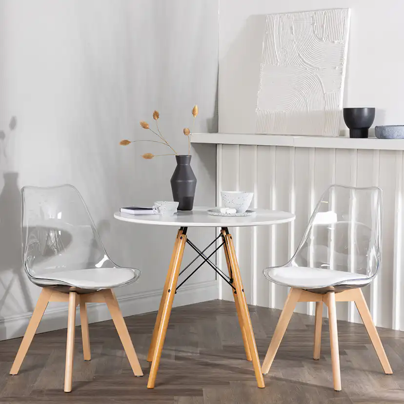 Matgrupp Venture Home Danburi Ø60 cm med 2 st Edvin stolar
