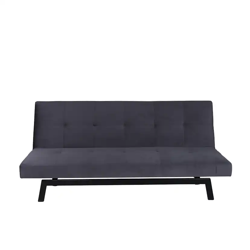 Bäddsoffa Venture Home Bodil Grå Sammet 2-sitssoffa 180x80x55 cm 1 Sovplats
