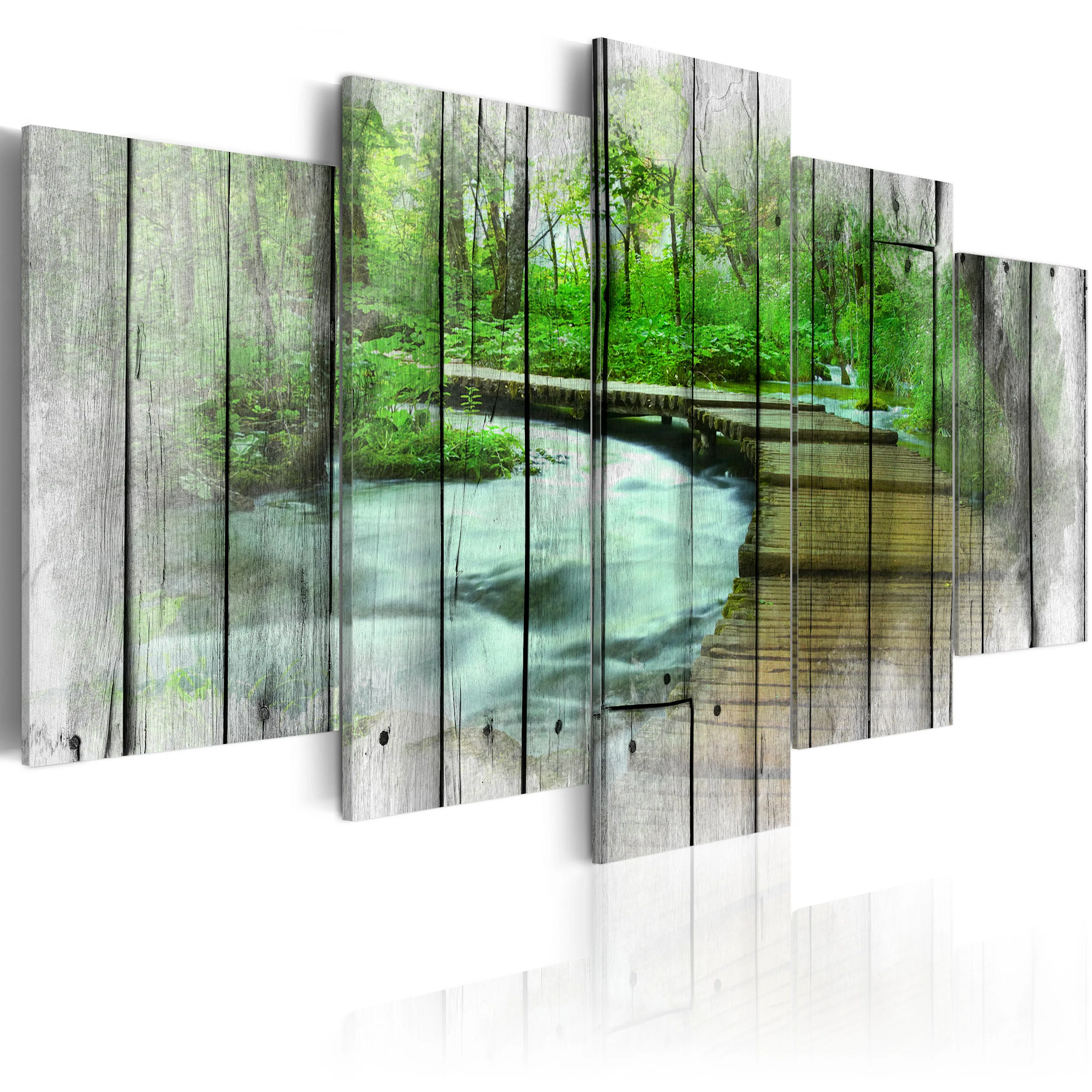 Foto på akryl - Forest of Secrets [Glass] 200x100 Mått: 200x100 cm