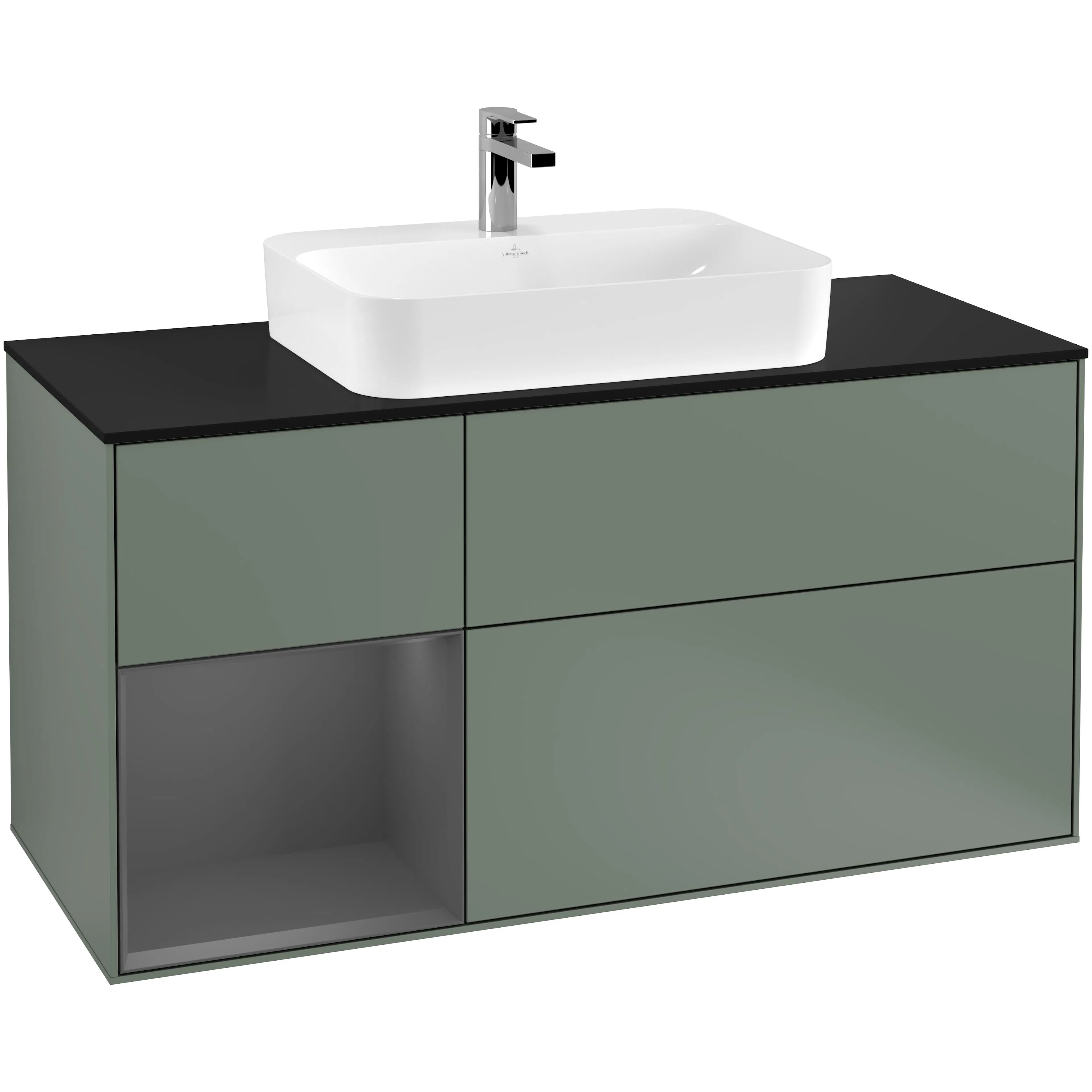 Tvättställsskåp Villeroy & Boch Finion med 3 Lådor Hylla och Bänkskiva för Ytmonterat Tvättställ