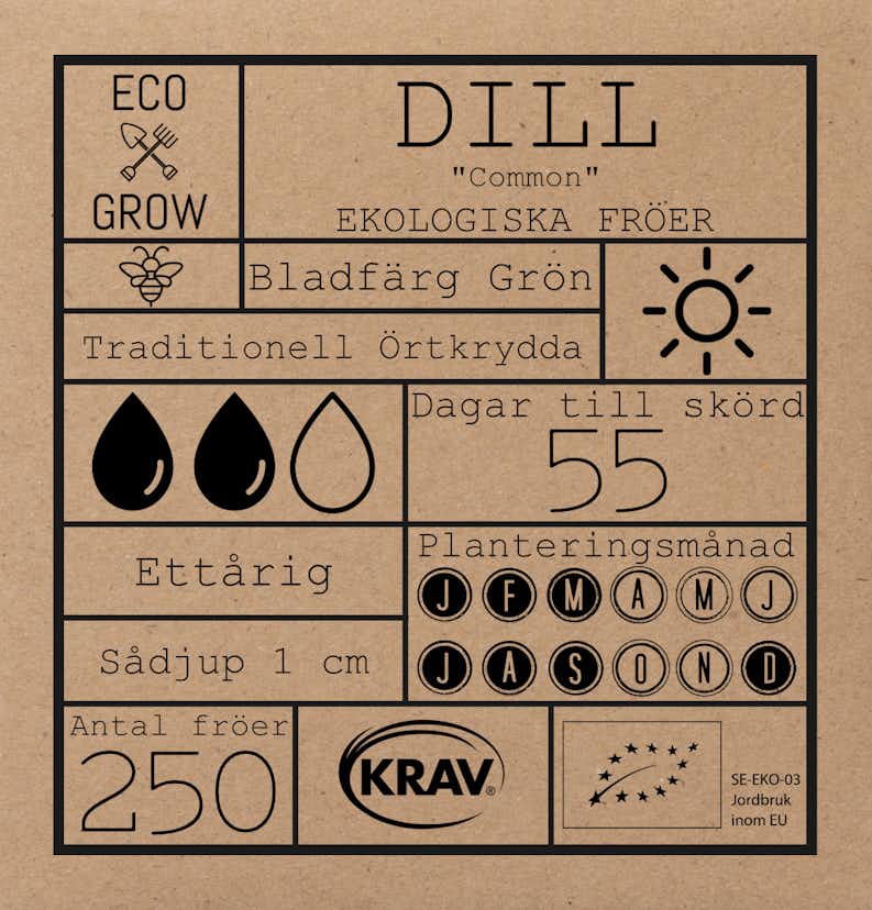 Fröpåse Eco Grow Dill Common