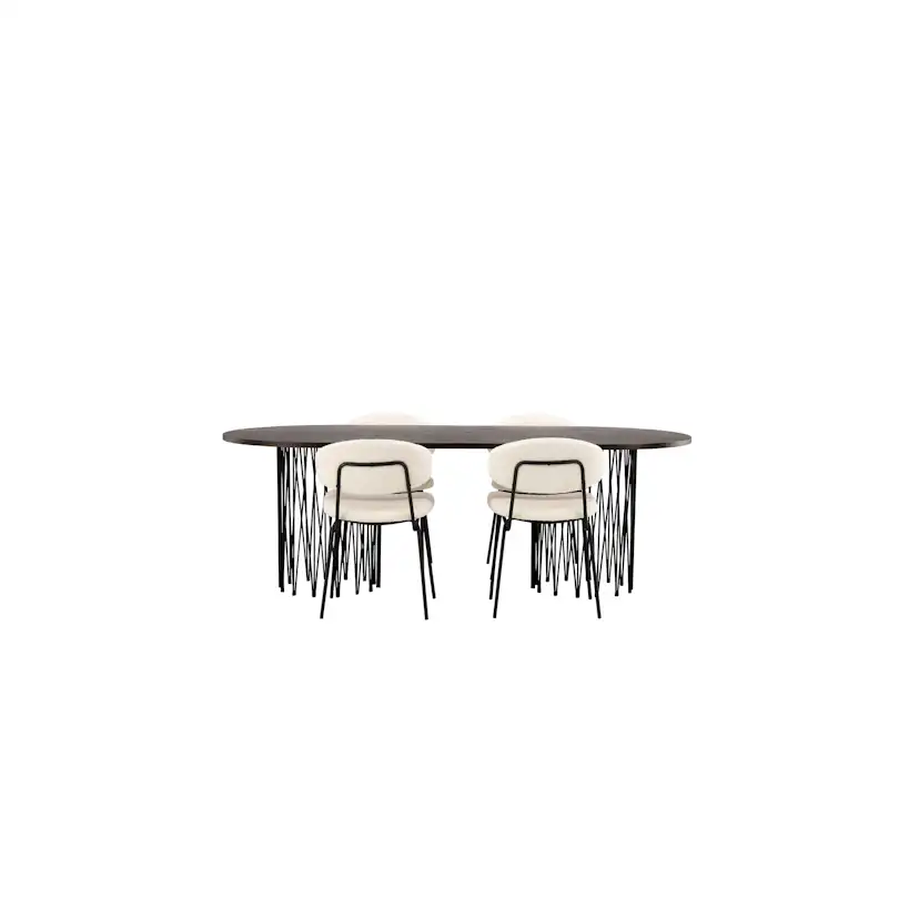 Matgrupp furniture/fashion Stone med 4 Chico Stolar