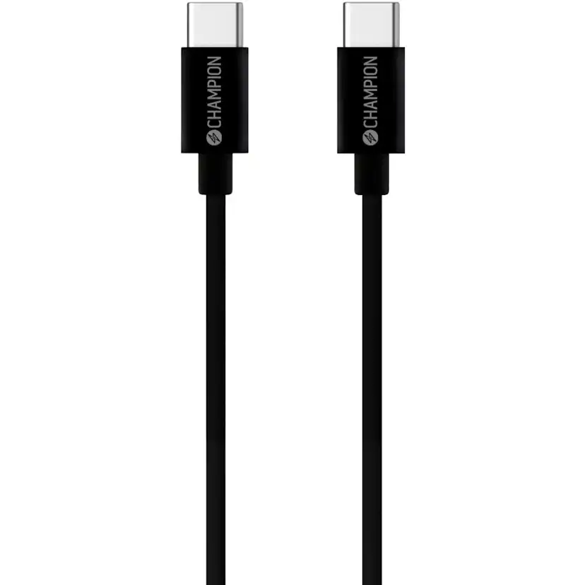 USB-C Champion Kabel 60W 1m Svart