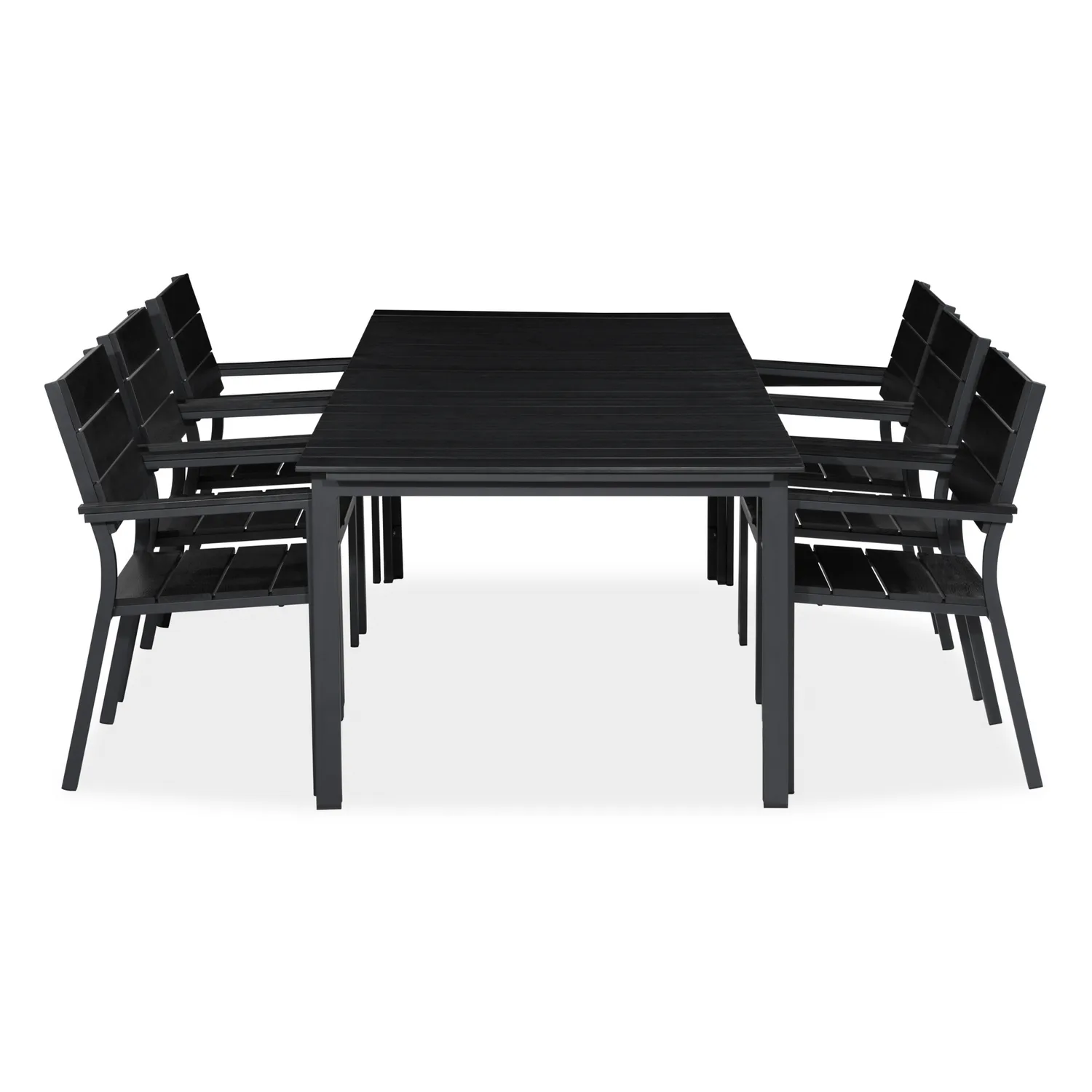 Matgrupp Utomhus Comfort Garden Tunis 205x90 med 6 StapelTrädgårdsstolar
