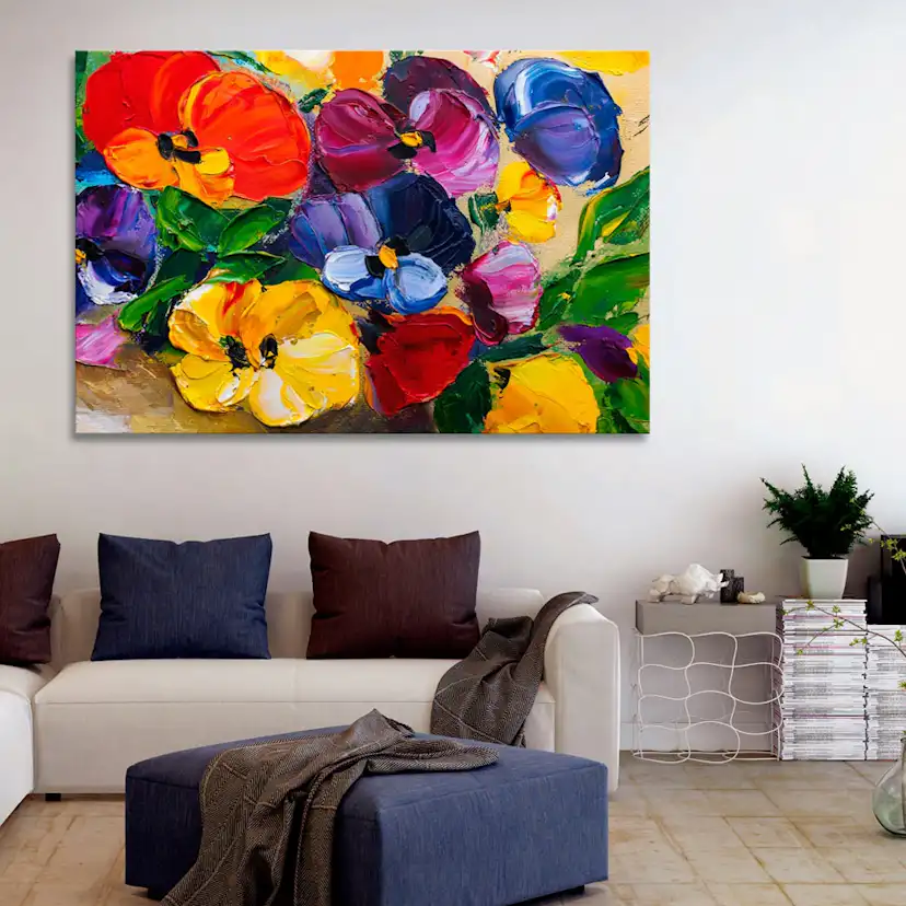 Tavla Arkiio Spring Pansies