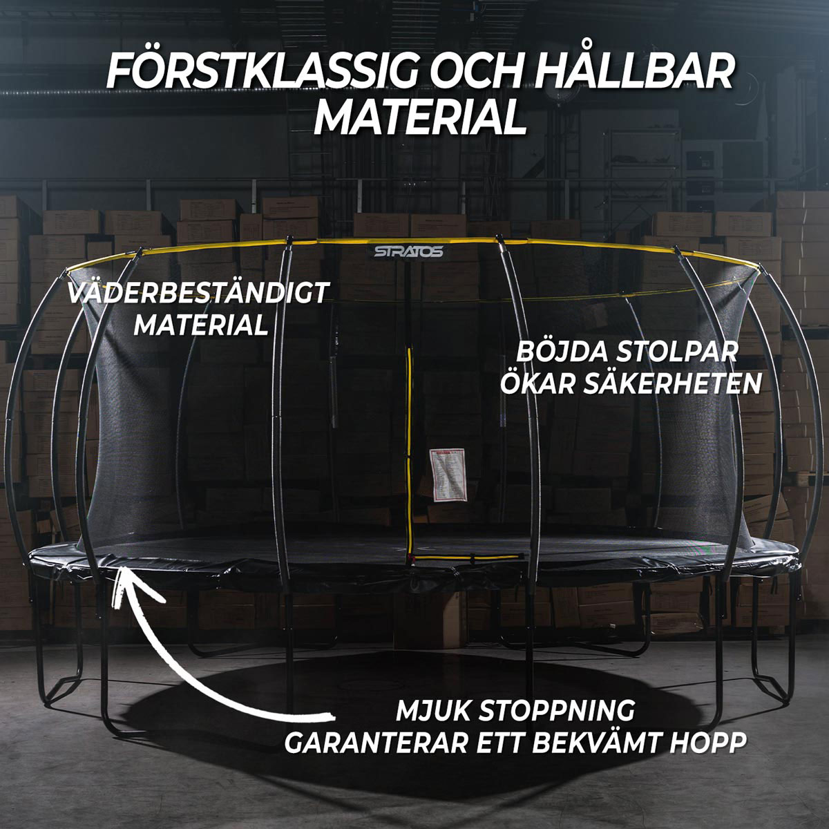 STRATOS TRAMPOLINE 366CM/12FT L: 366 cm