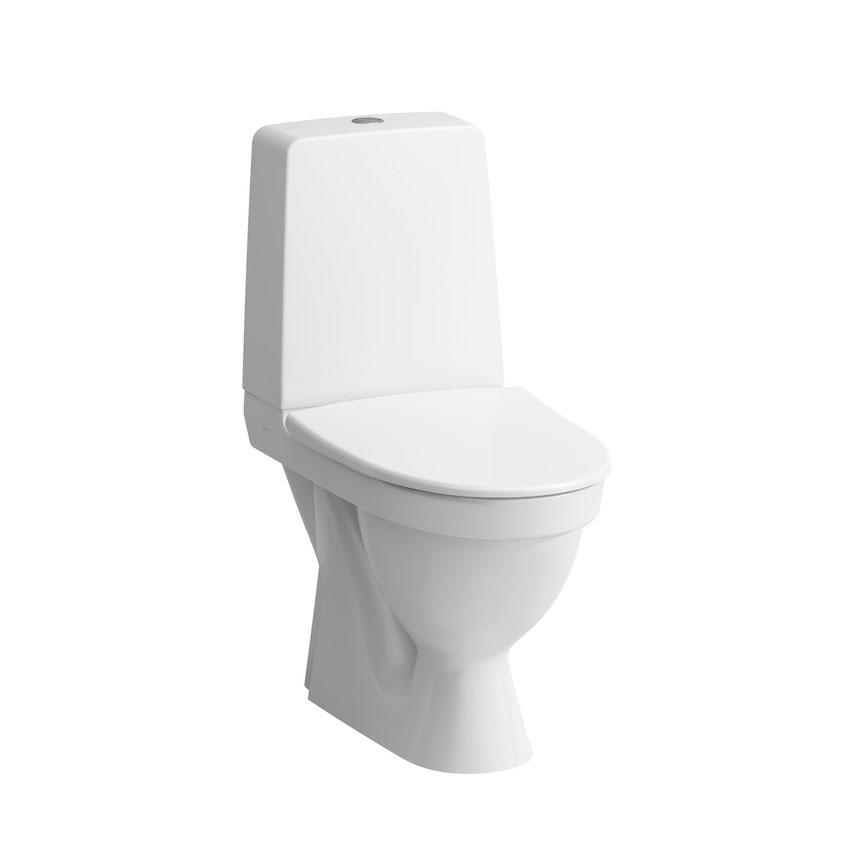 Toalettstol Laufen Kompas 825151 Rimless med Dolt S-lås för Limning inkl Mjuksits