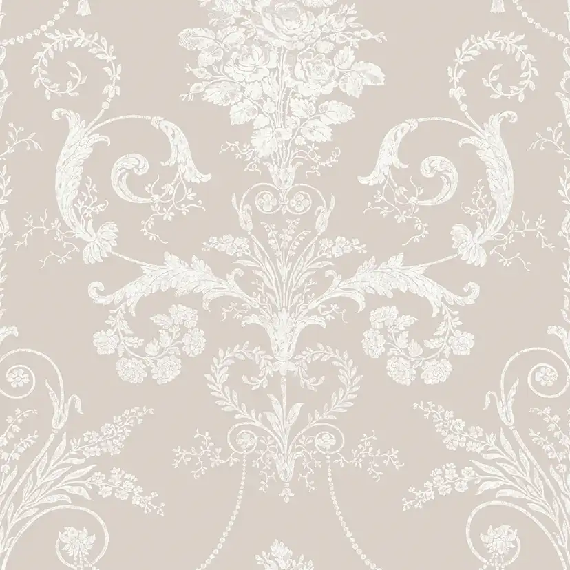 Tapet Laura Ashley Josette 113378 EasyUp, Mönstad Vit