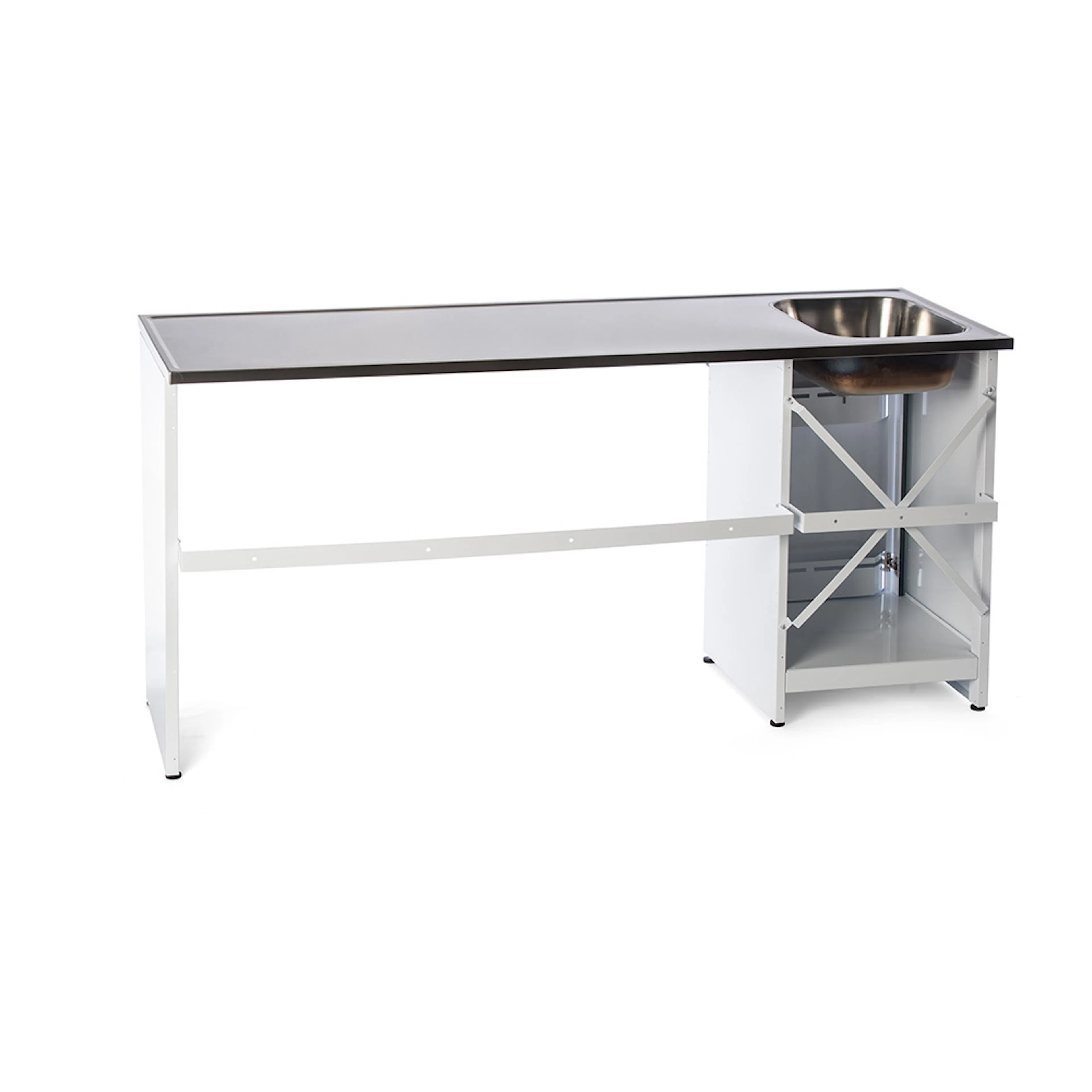 NIMO TVÄTTBÄNK Fjord Laundry Bench 180 HT VIT HÖ Placering: Höger, Utförande: Fjord Laundry Bench 180 halv öppen, Vit