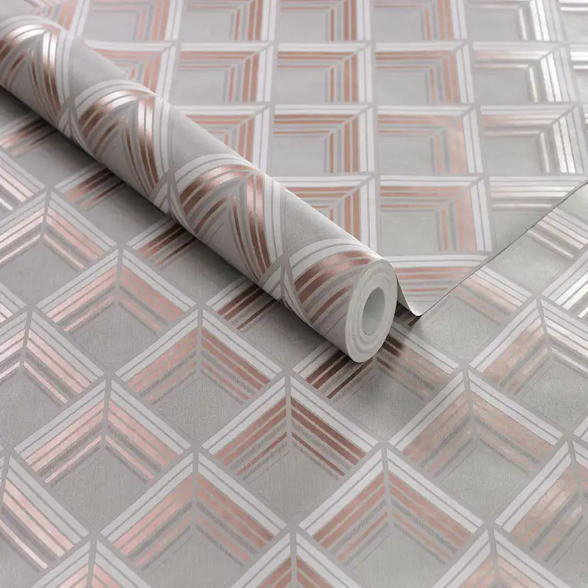 Tapet Boutique Geometrisk Metallic 104139