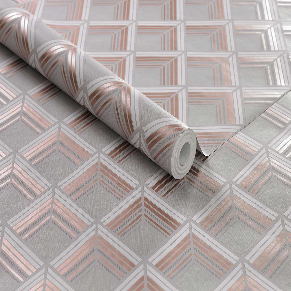 Tapet Boutique Geometrisk Metallic 104139
