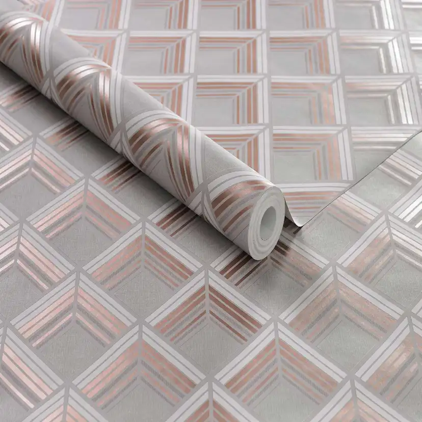 Tapet Boutique Geometrisk Metallic 104139