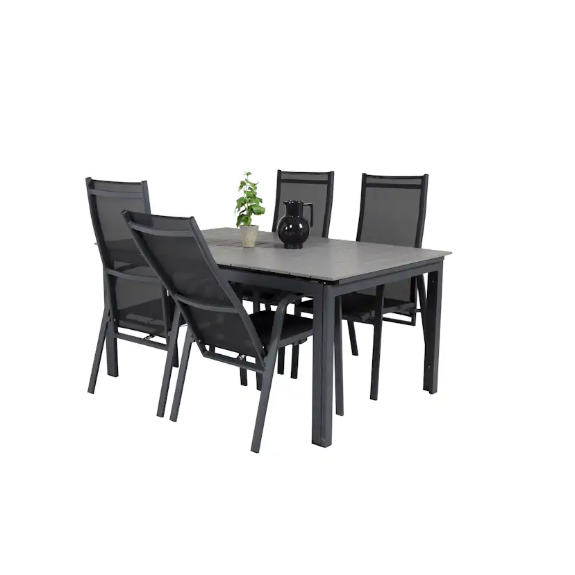 Matgrupp Venture Home Lova 160/240 med 4 Copacabana Stolar