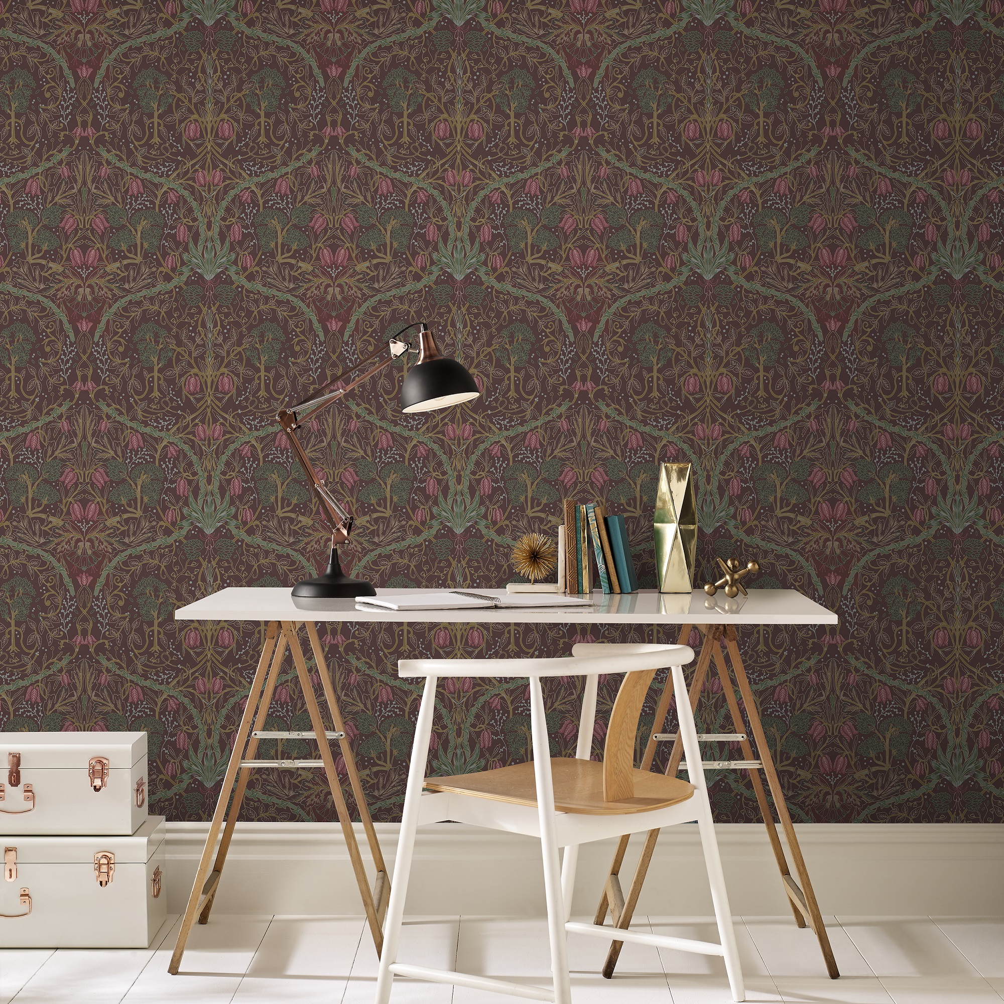 Tapet Superfresco Easy Lauri Modern 113294 EasyUp, Mönstrad Röd