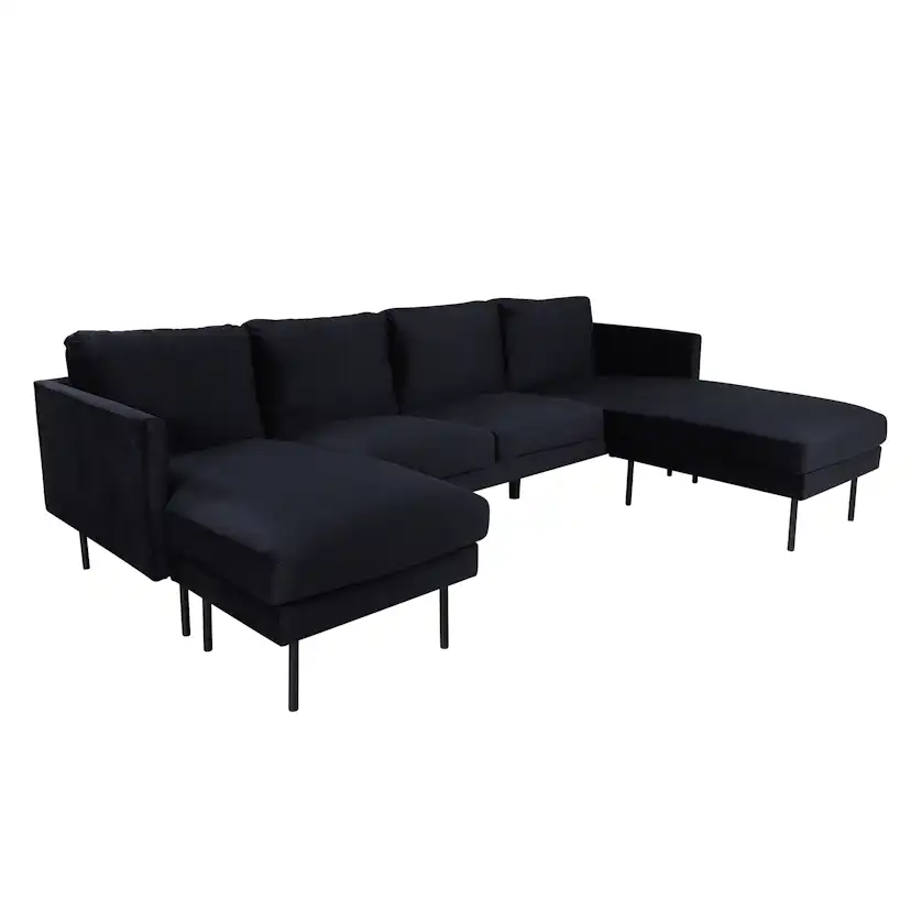 U-soffa Venture Home Zoom Sammet