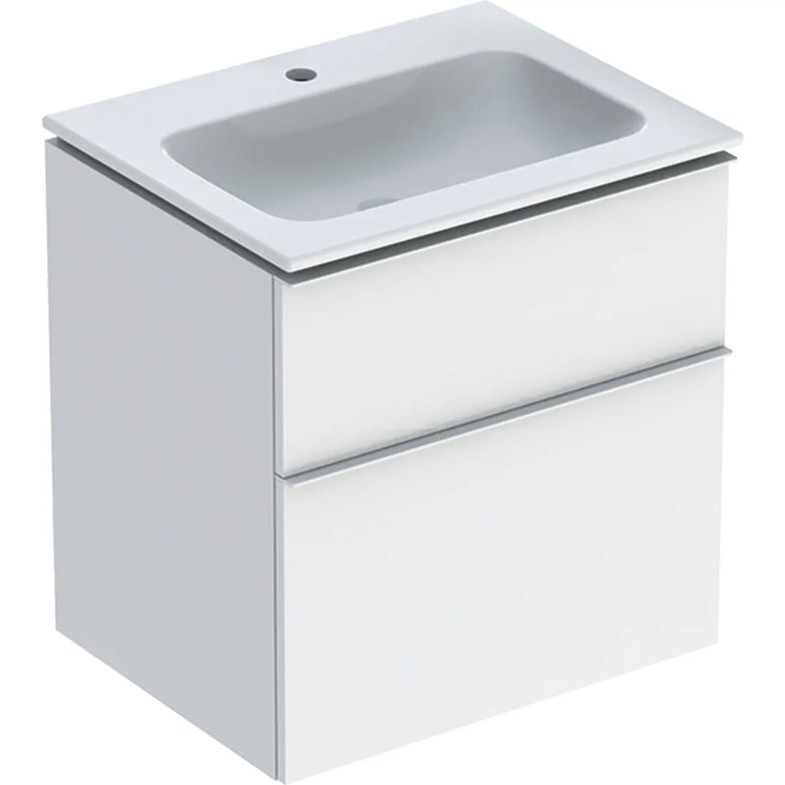 GEBERIT iCon MÖBELPAKET B60 VIT KTCT SLIM TS 2L HG H TAG VIT Vit/Vit Matt, Bredd 600 mm