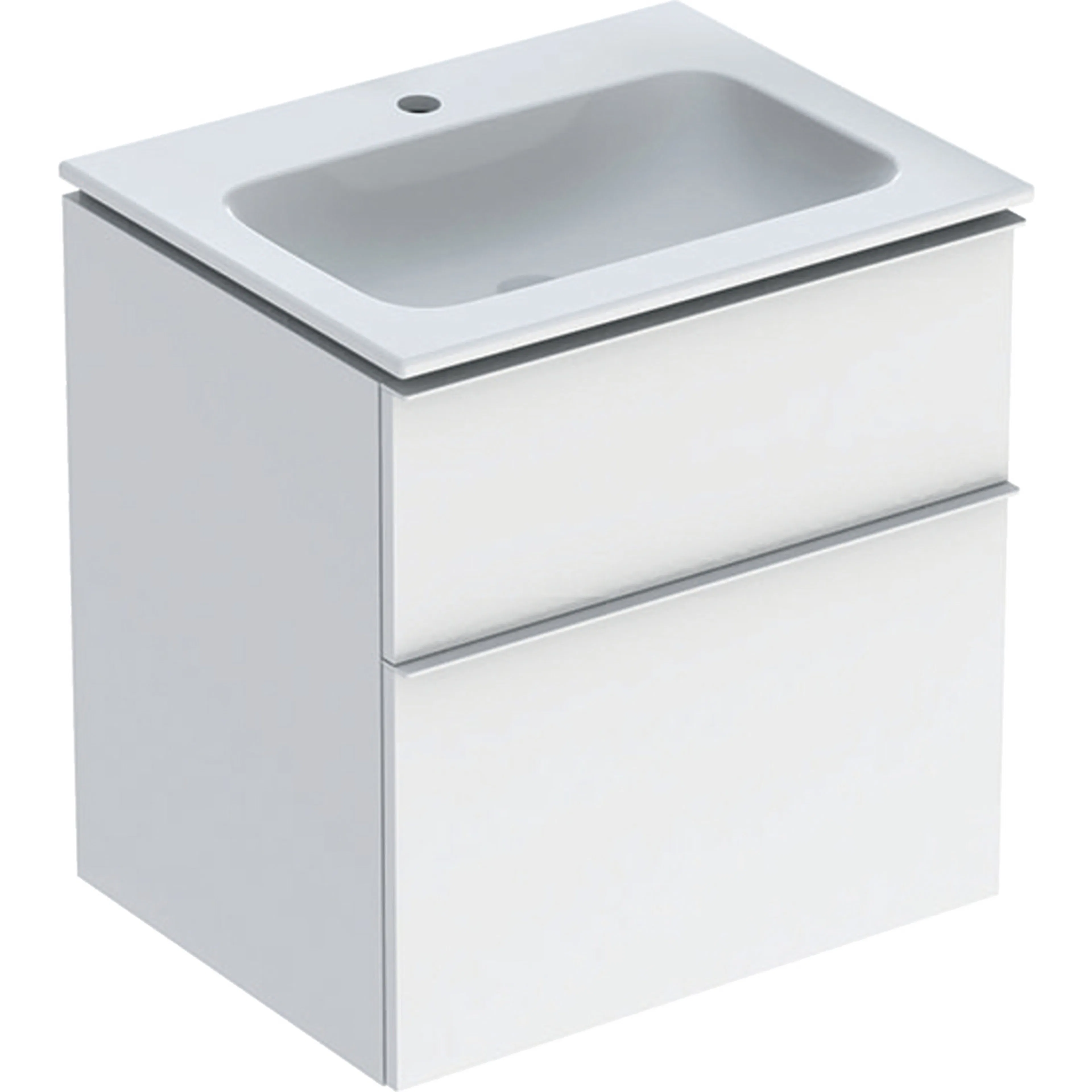 GEBERIT iCon MÖBELPAKET B60 VIT KTCT SLIM TS 2L HG H TAG VIT Vit/Vit Matt, Bredd 600 mm