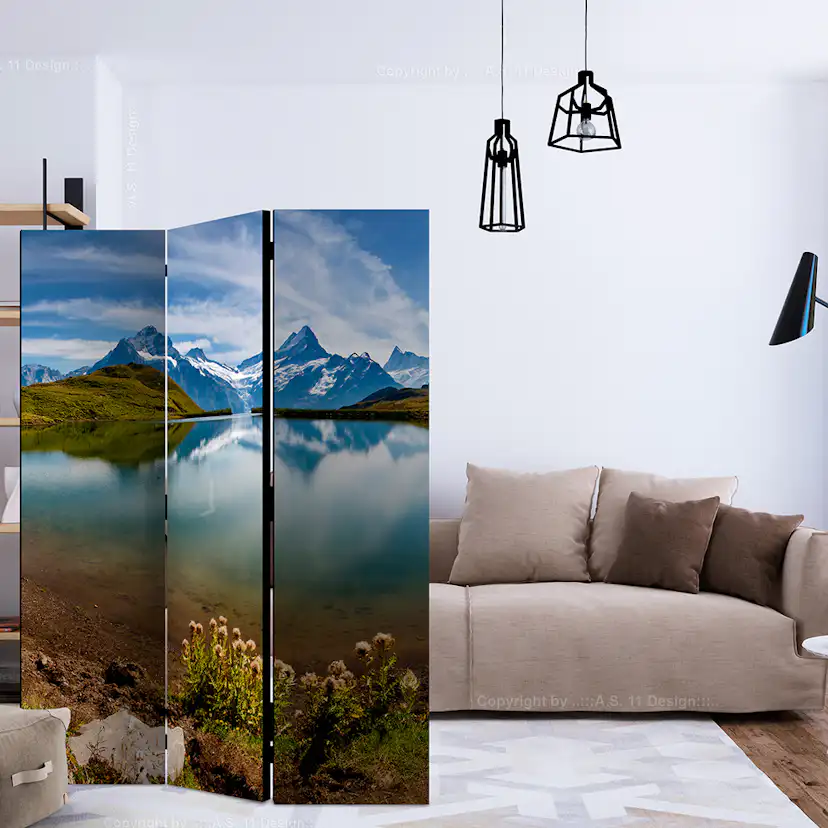 Rumsavdelare Arkiio Lake With Mountain Reflection Switzerland 135x172 cm