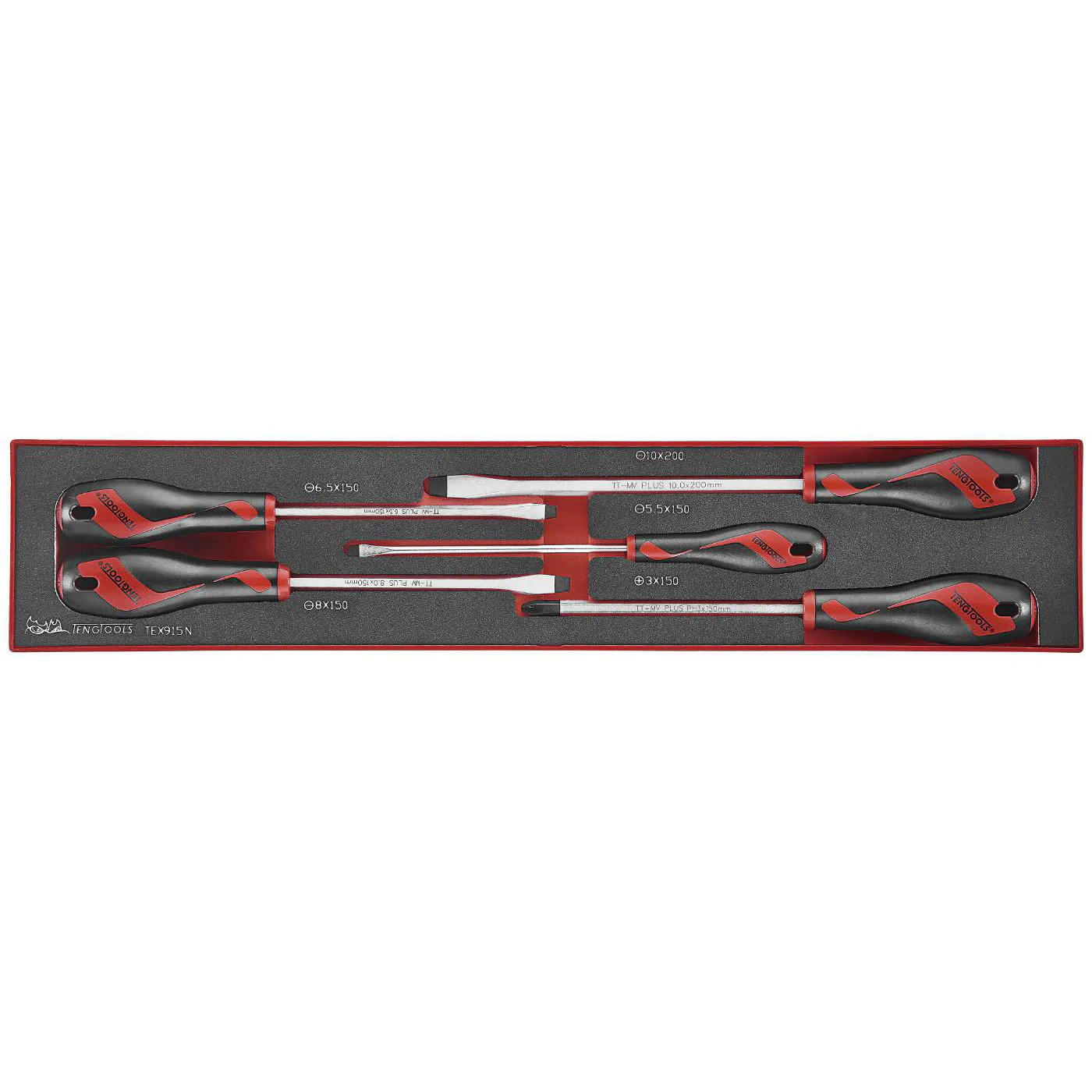 Skruvmejselsats 5 delar Teng Tools TEX915N