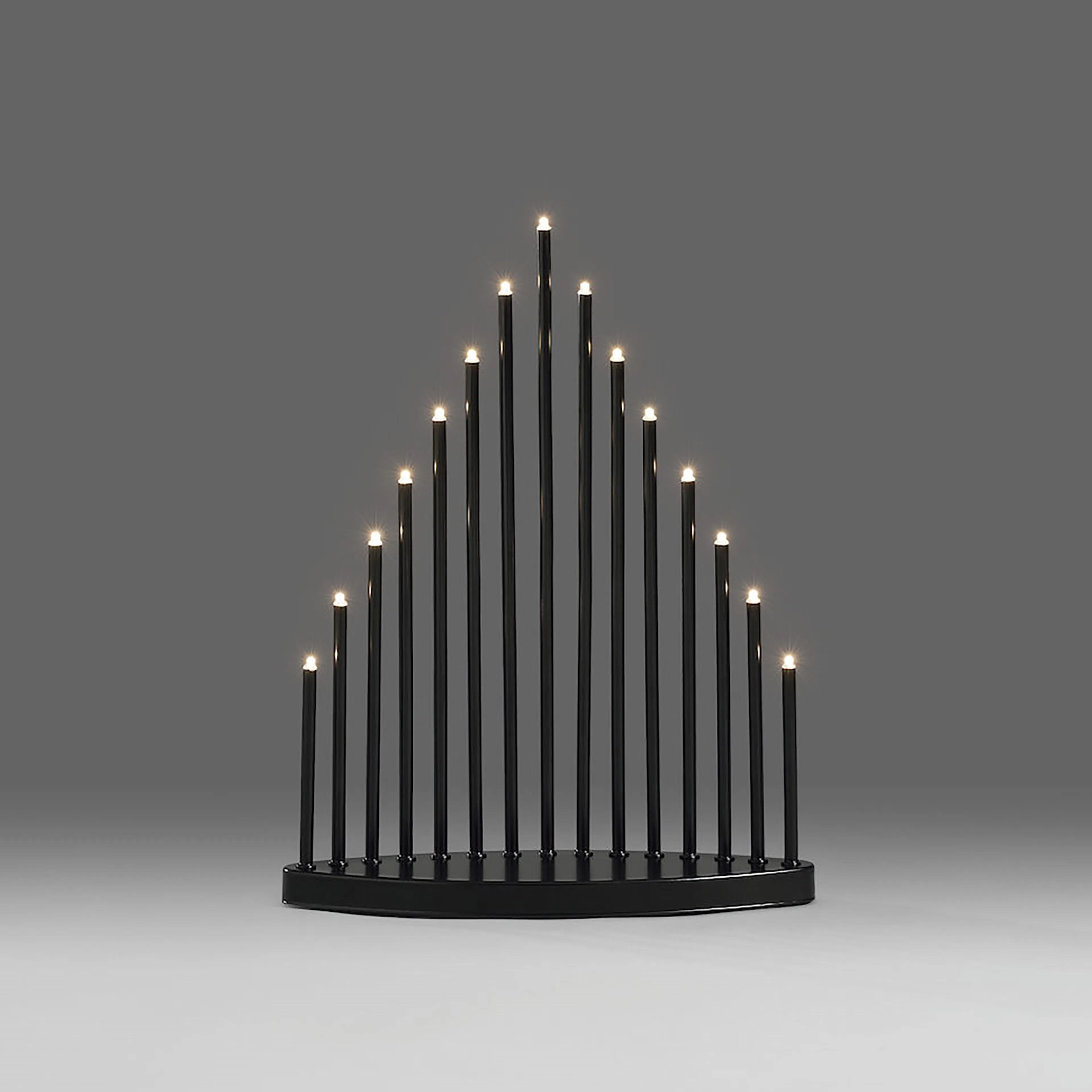 Adventsljusstake Gnosjö Konstsmide 15L LED Svart Metall