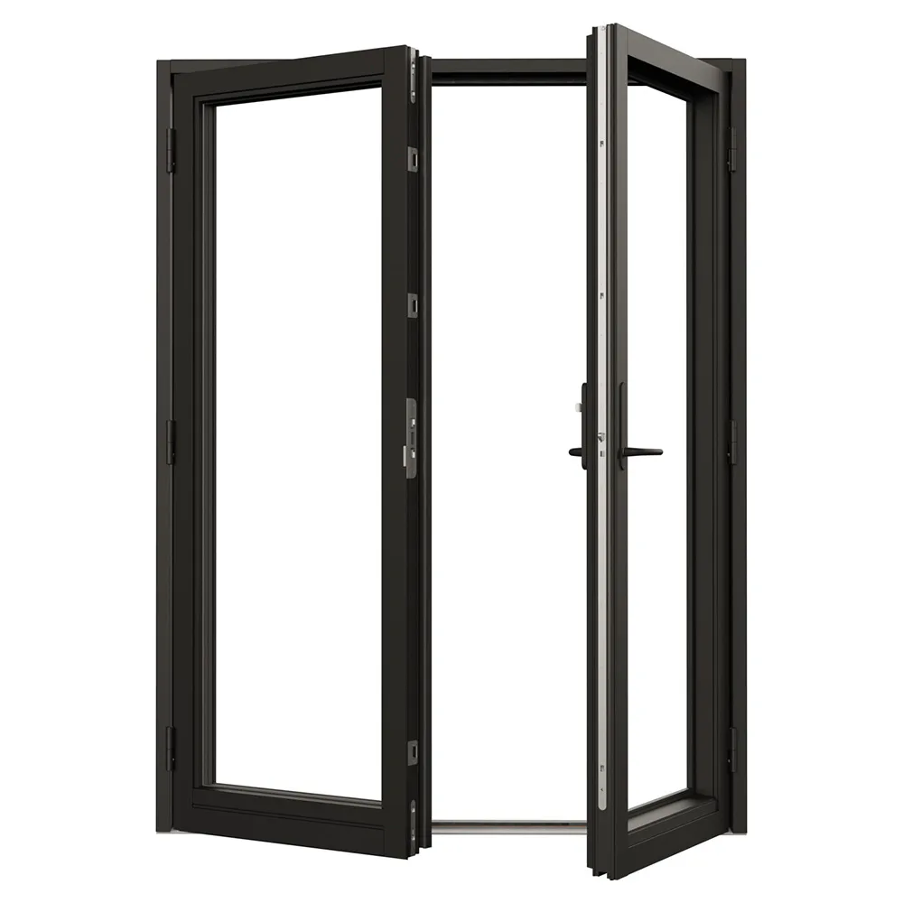 NorDan NTech parfönsterdörr helglasad BlackLine trä/alu, 12x BxH: 120x200 cm
