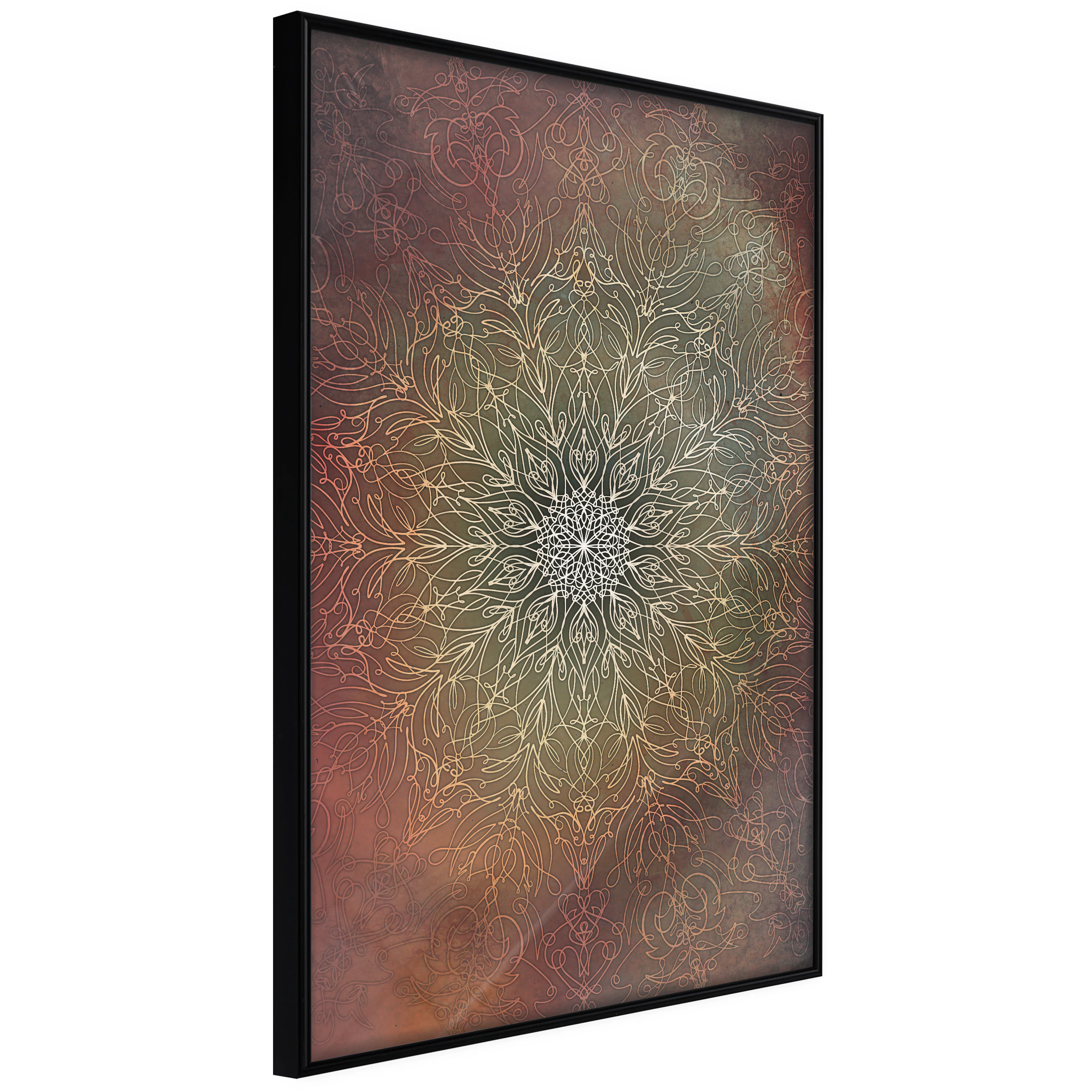 Affisch - Oriental Circle [Poster] 40x60 Svart ram, 40x60 cm
