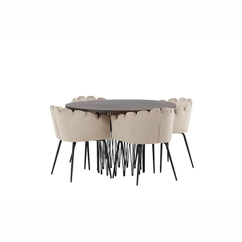 Matgrupp furniture/fashion Stone med 4 Limhamn Stolar Runt