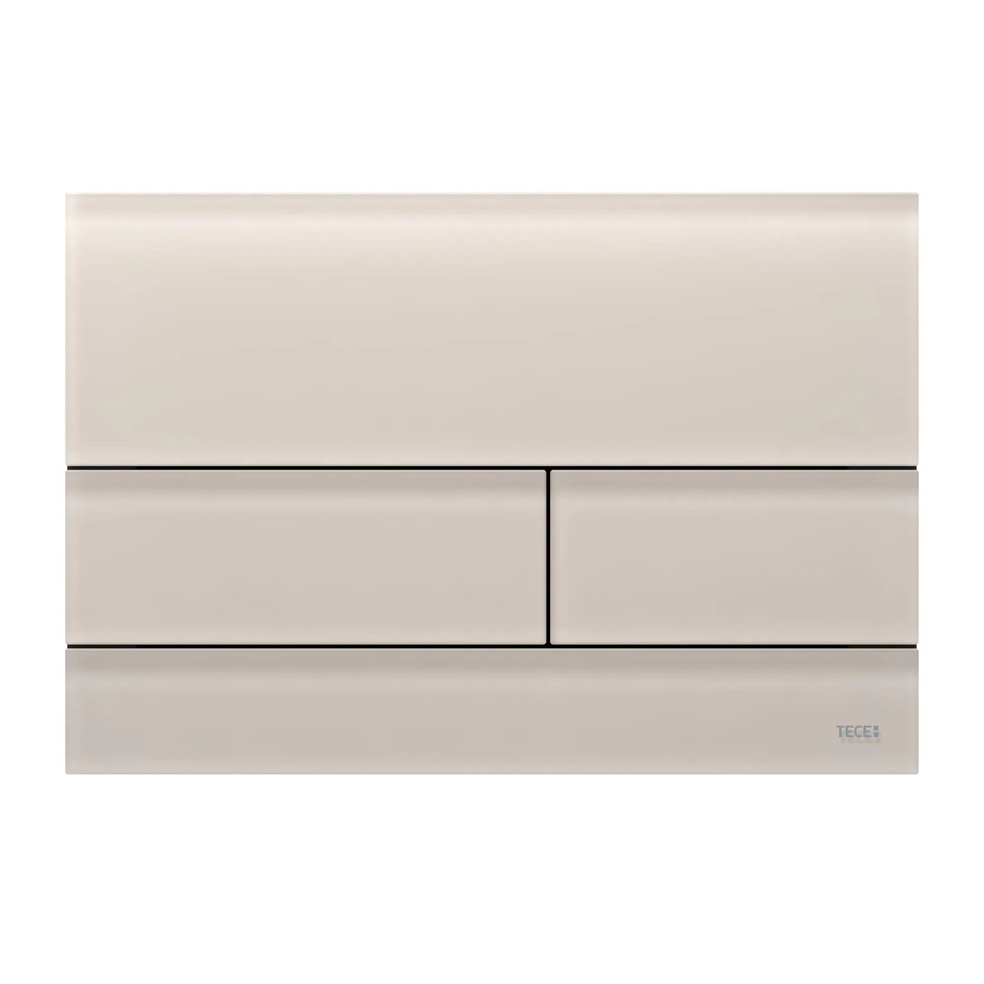 Spolknapp TECE Square Satinerat Glas Sandbeige Sandbeige