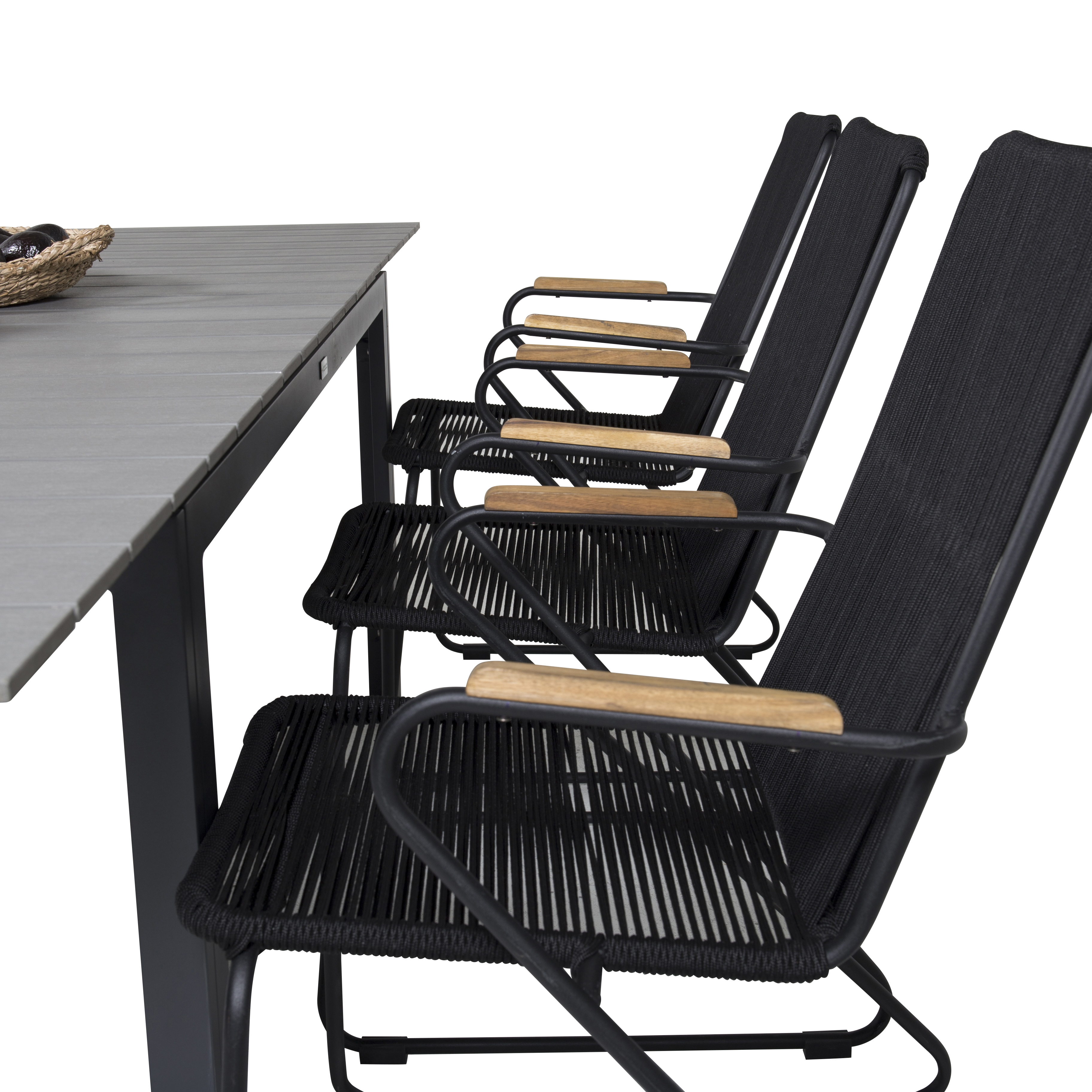 Matgrupp Venture Home Lova 160/240 med 6 Berfin Karmstolar