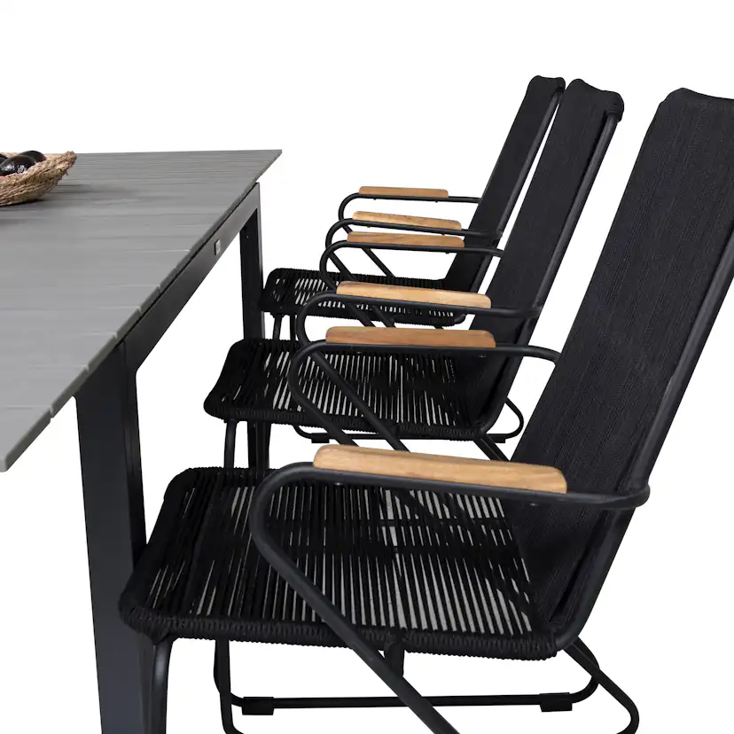 Matgrupp Venture Home Lova 160/240 med 6 Berfin Karmstolar