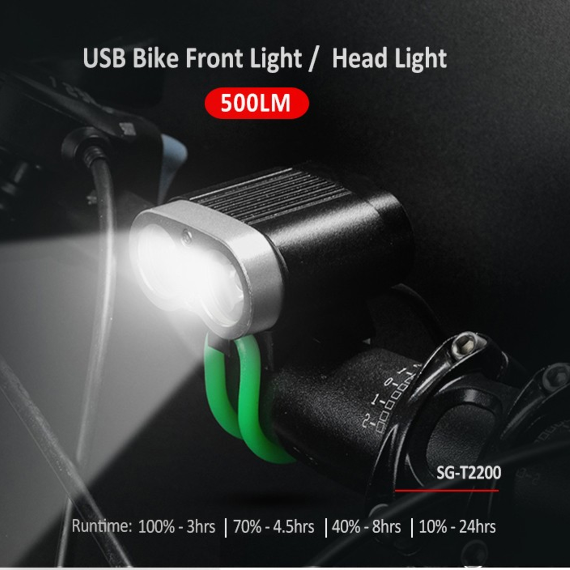 Cykelstrålkastare Briv Nitemate T2200