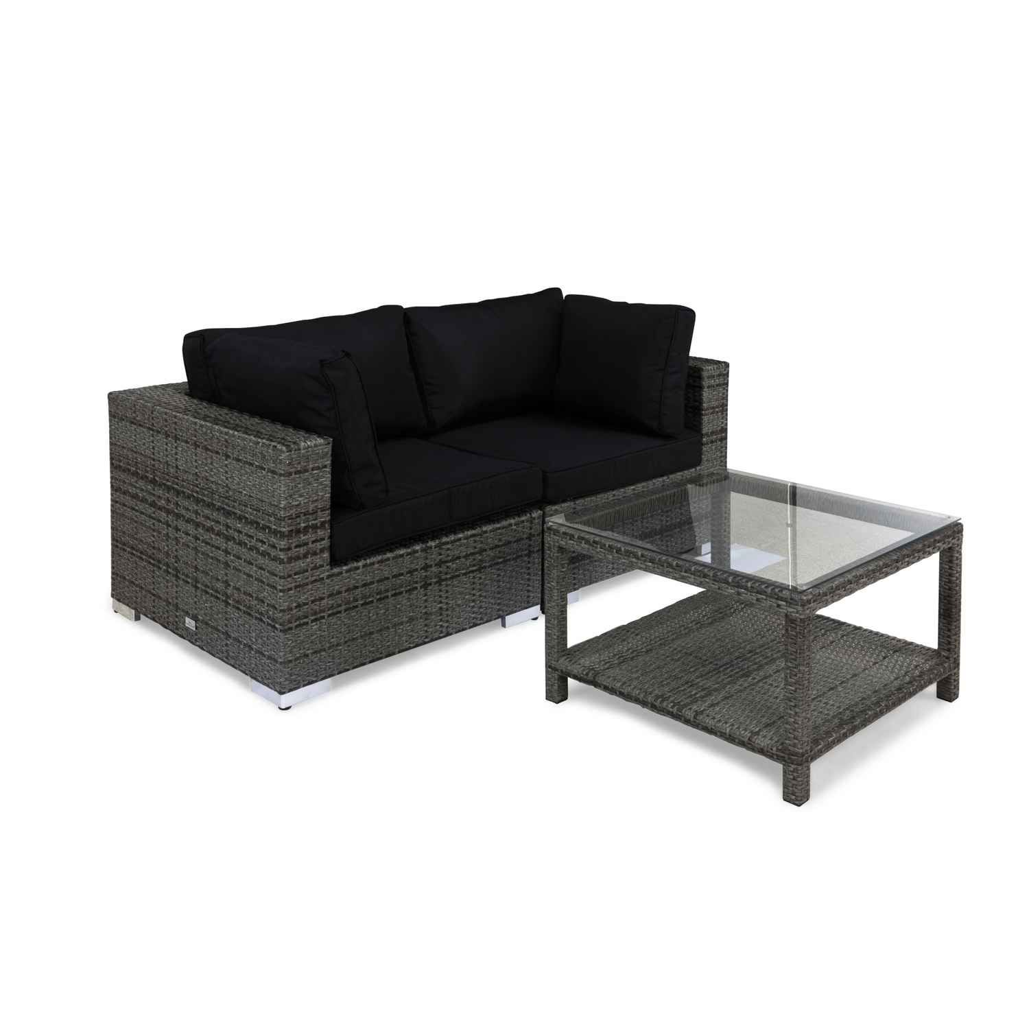 Bahamas Loungegrupp 2-sits Bord 75x75 Grå
