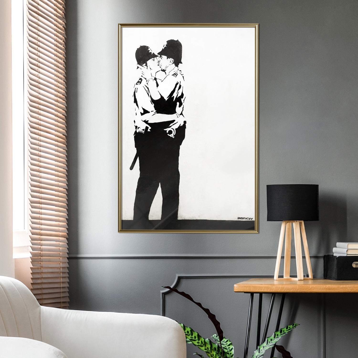 Poster Artgeist Affisch Policemen Kissing