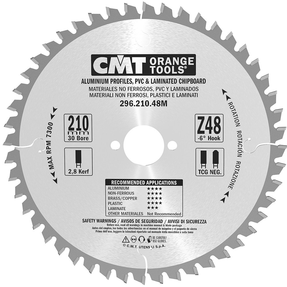 Cirkelsågklinga CMT Orange Tools NE NEG Alu/laminat