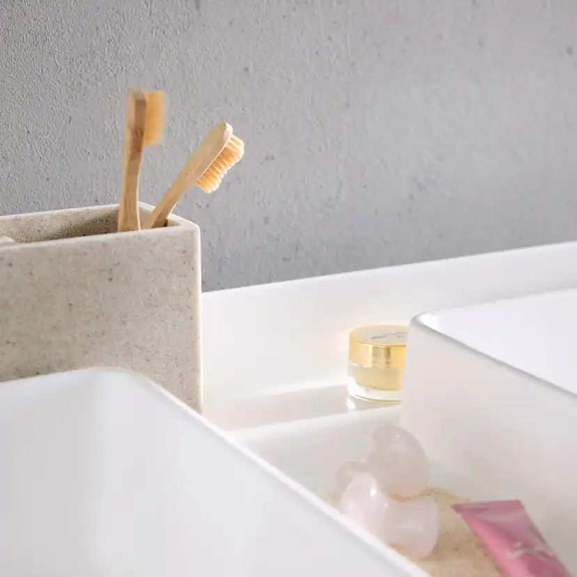 Tvättställ Duravit Bento Starck Box för Placering på Bänkskiva DuroCast Plus