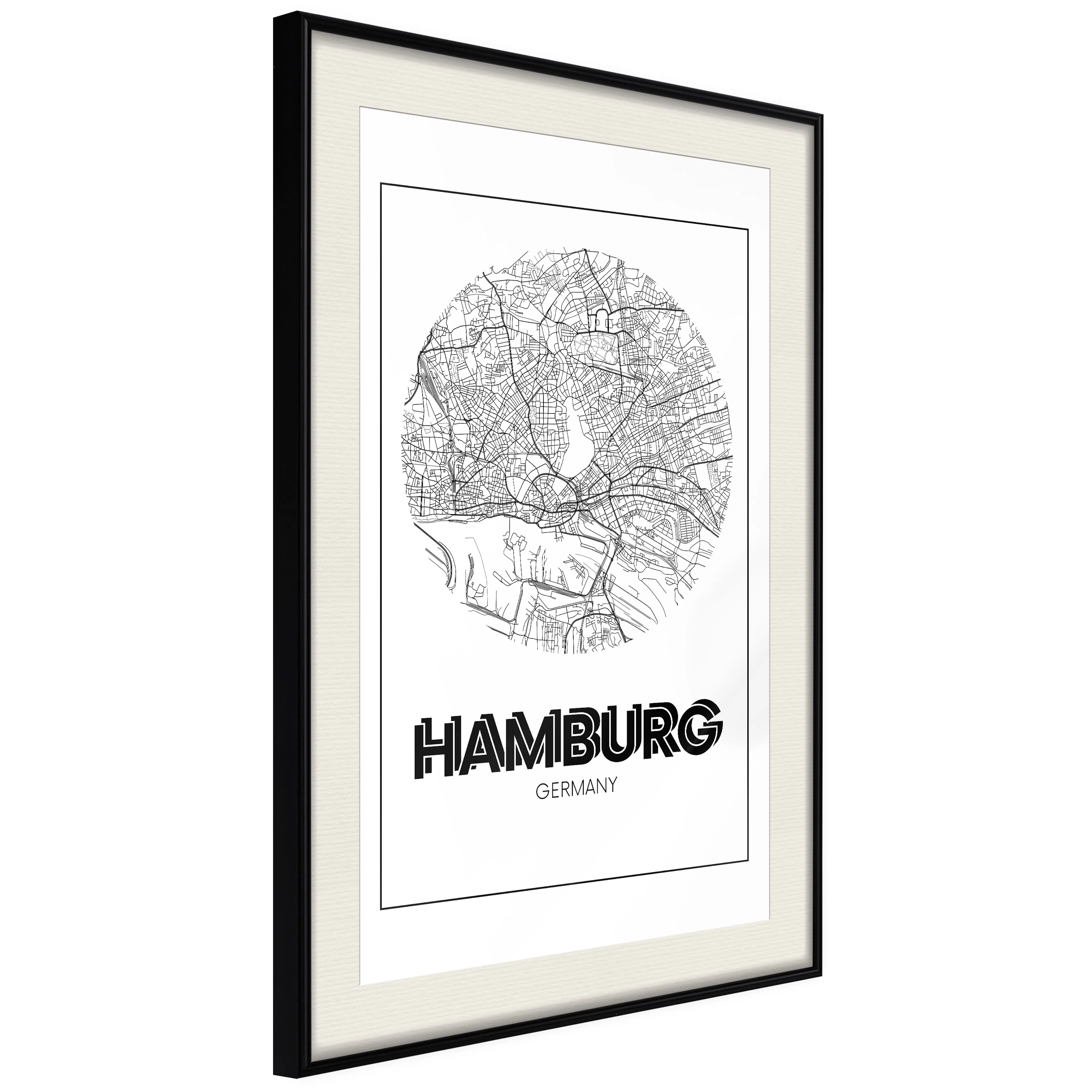 Poster Artgeist Affisch Retro Hamburg