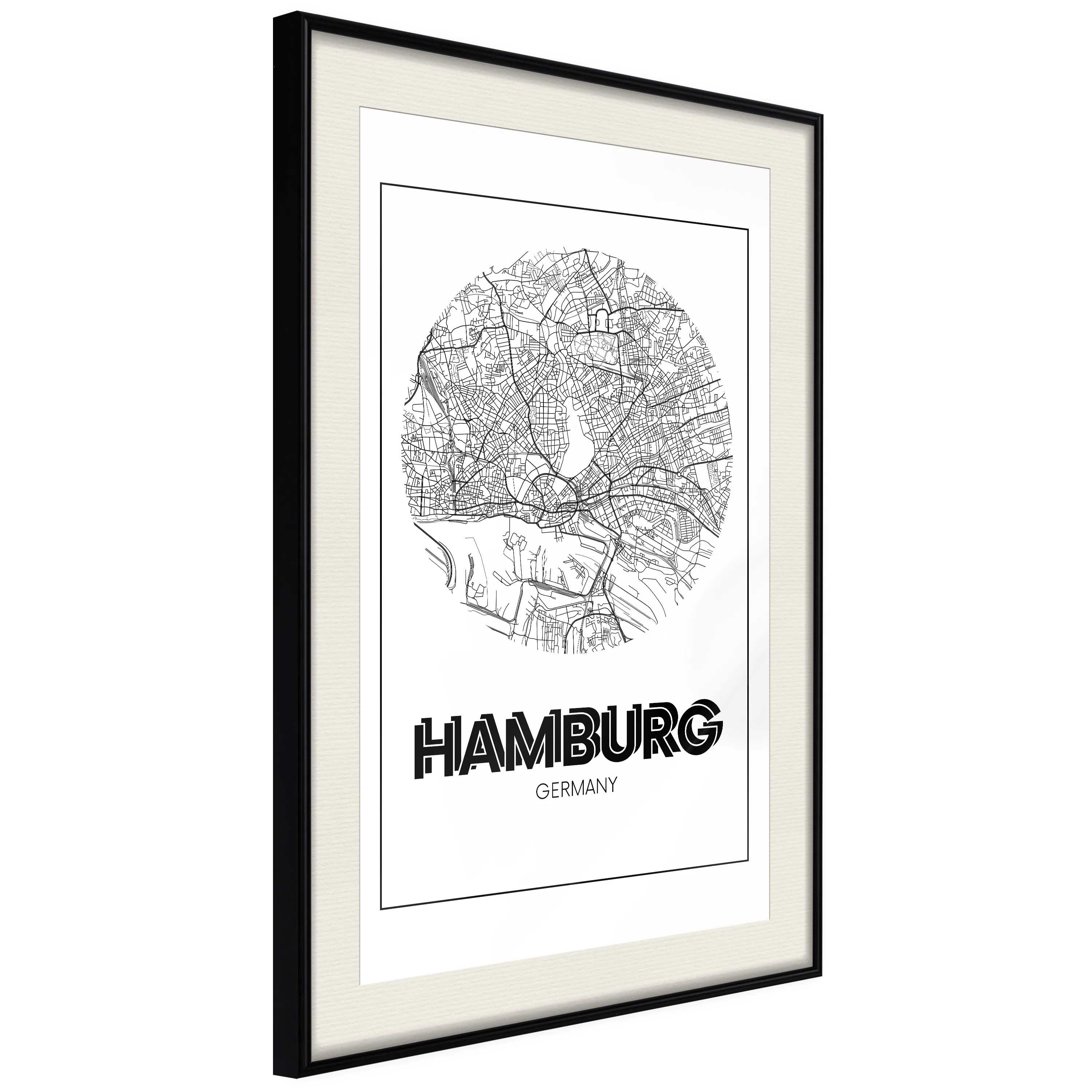 Poster Artgeist Affisch Retro Hamburg