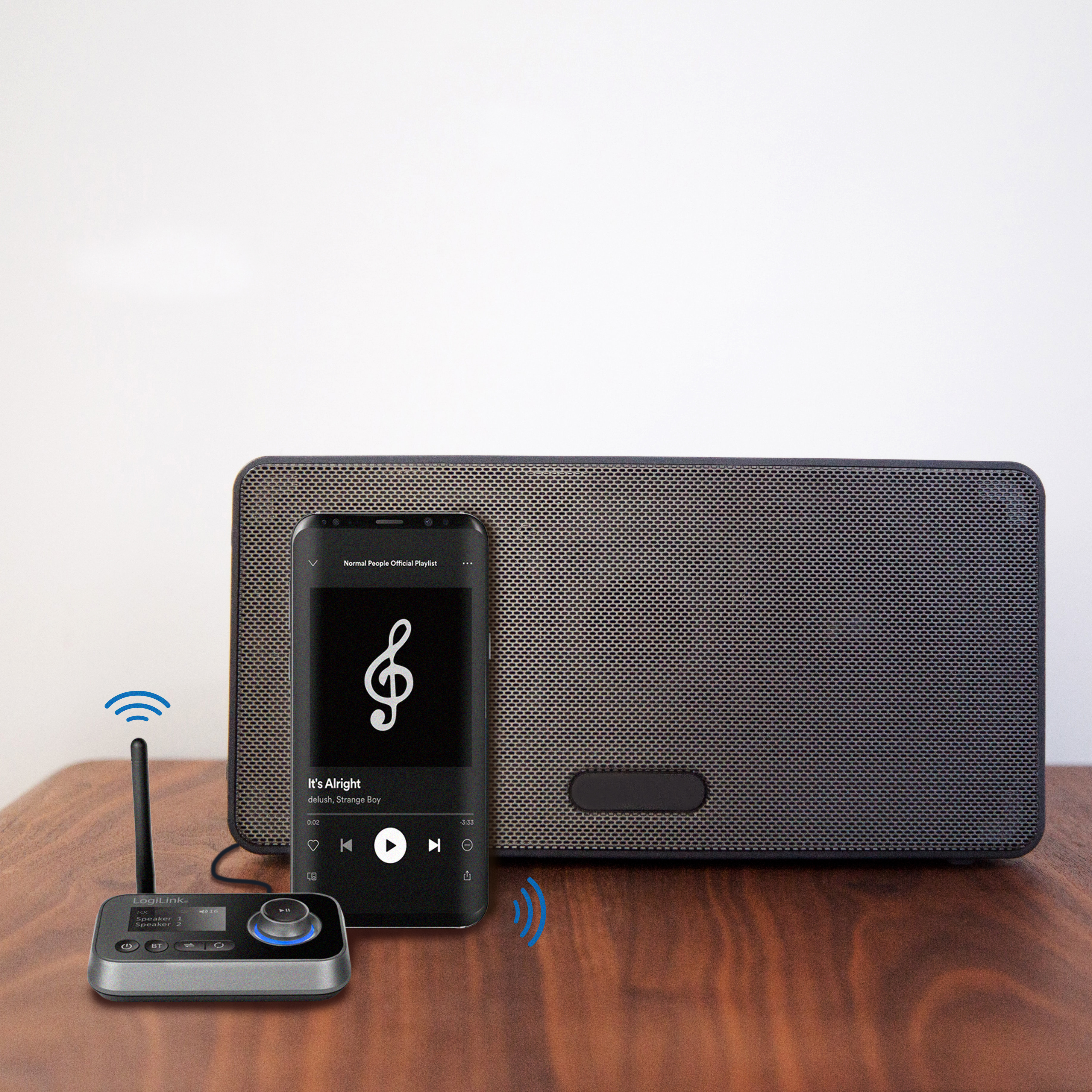 Bluetooth 5.0 2-in-1 Audio sändare/mottagare LogiLink
