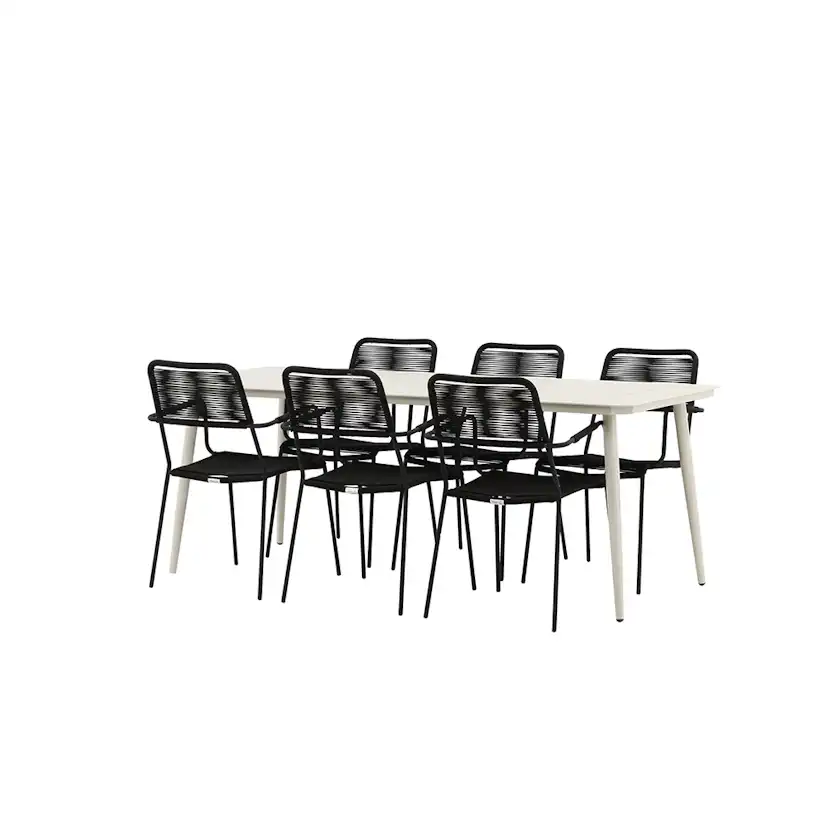 Matgrupp Venture Home Lina med 6 Lindos Stolar
