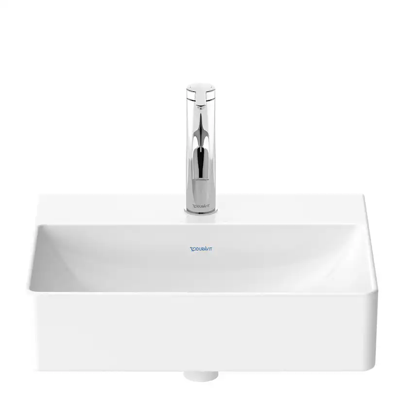 Tvättställ DuraSquare 450 mm, vägghängt BxD: 450x350 mm
