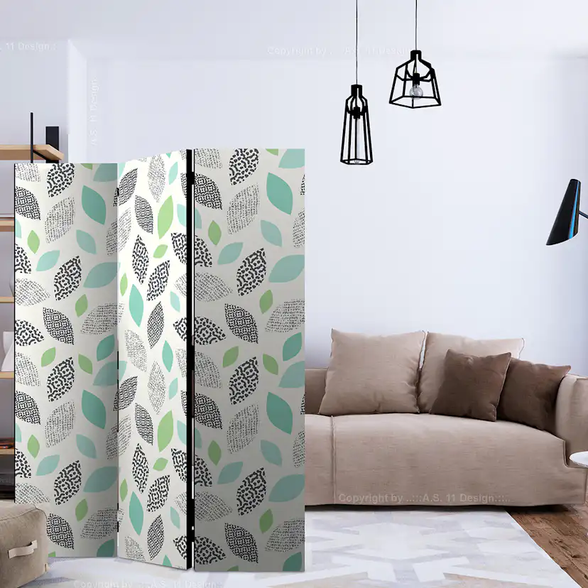 Rumsavdelare Arkiio Patterned Leaves 135x172 cm