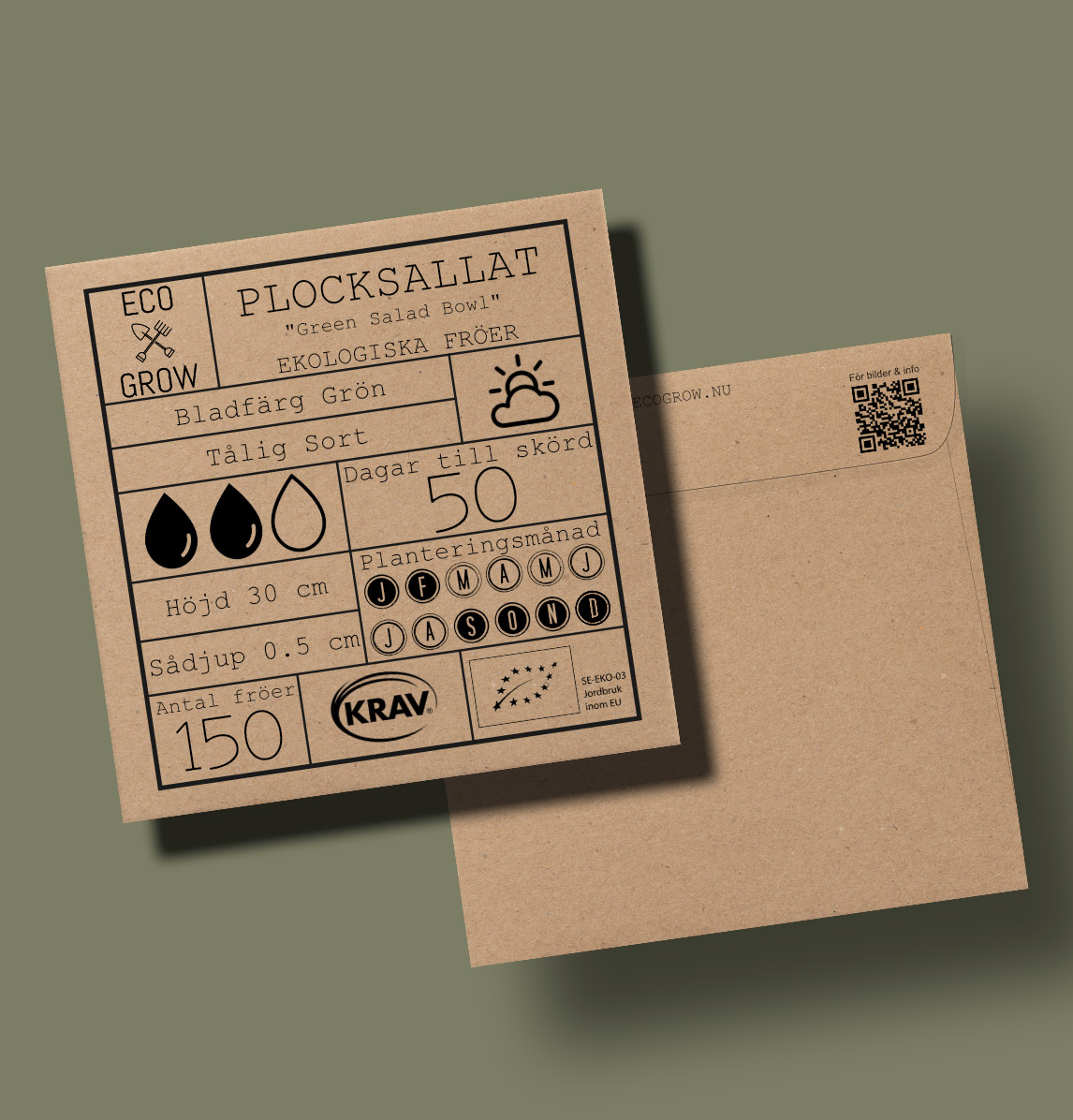 Fröpåse Eco Grow Plocksallat Green Salad Bowl
