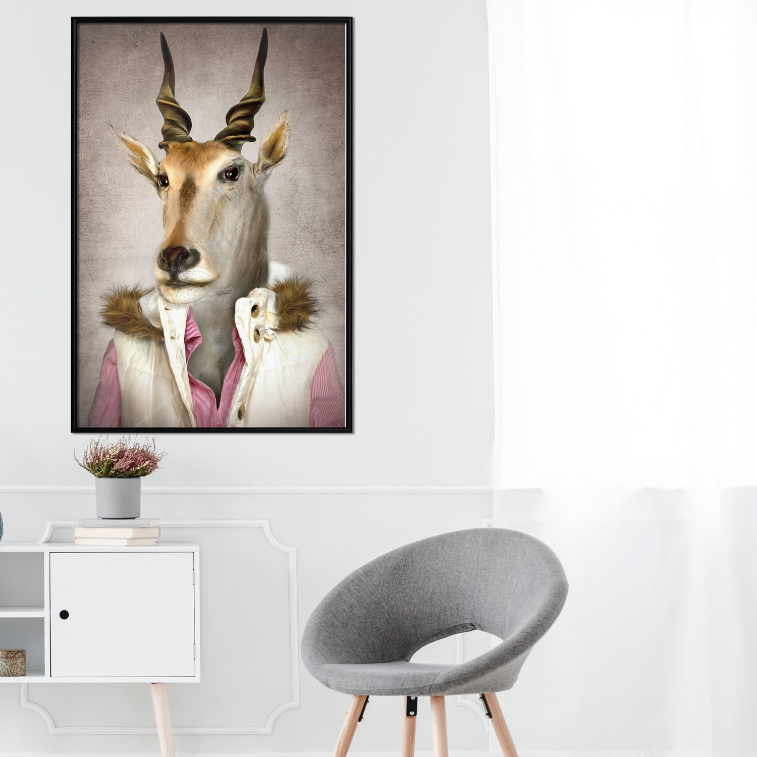 Affisch - Antelope Jessica [Poster] 30x45 Svart ram, 30x45 cm