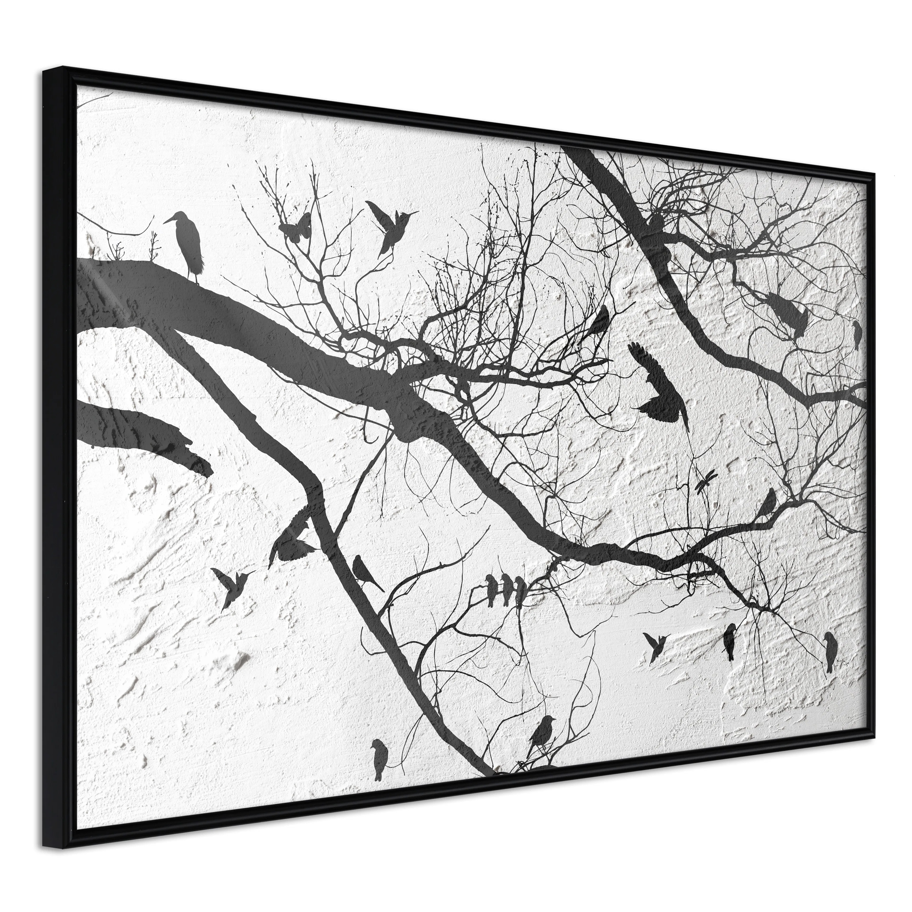 Affisch - Bird Meeting [Poster] 60x40 Svart ram, 60x40 cm