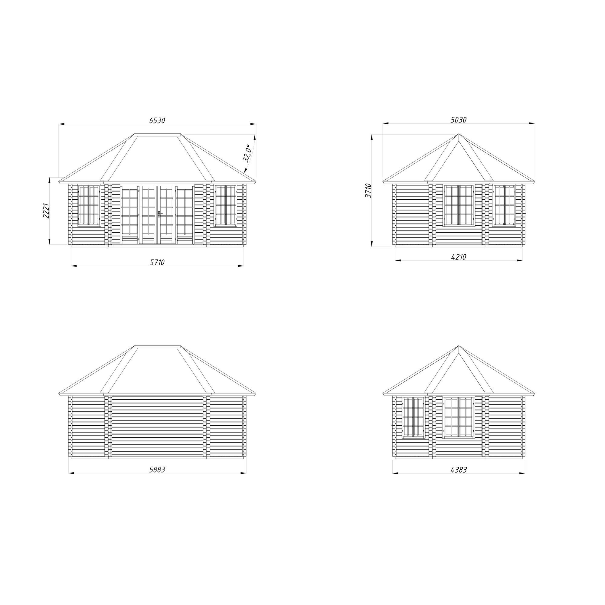 Lusthus Palmako Hanna 20,3 m2