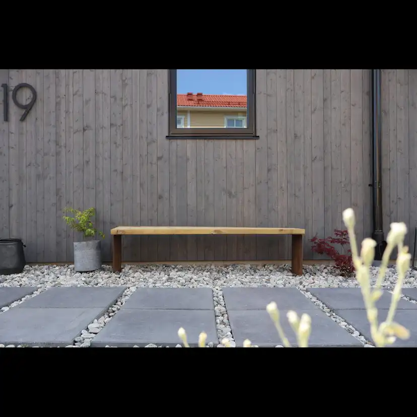 Parkbänk 2-pack bänkstativ corten Corten
