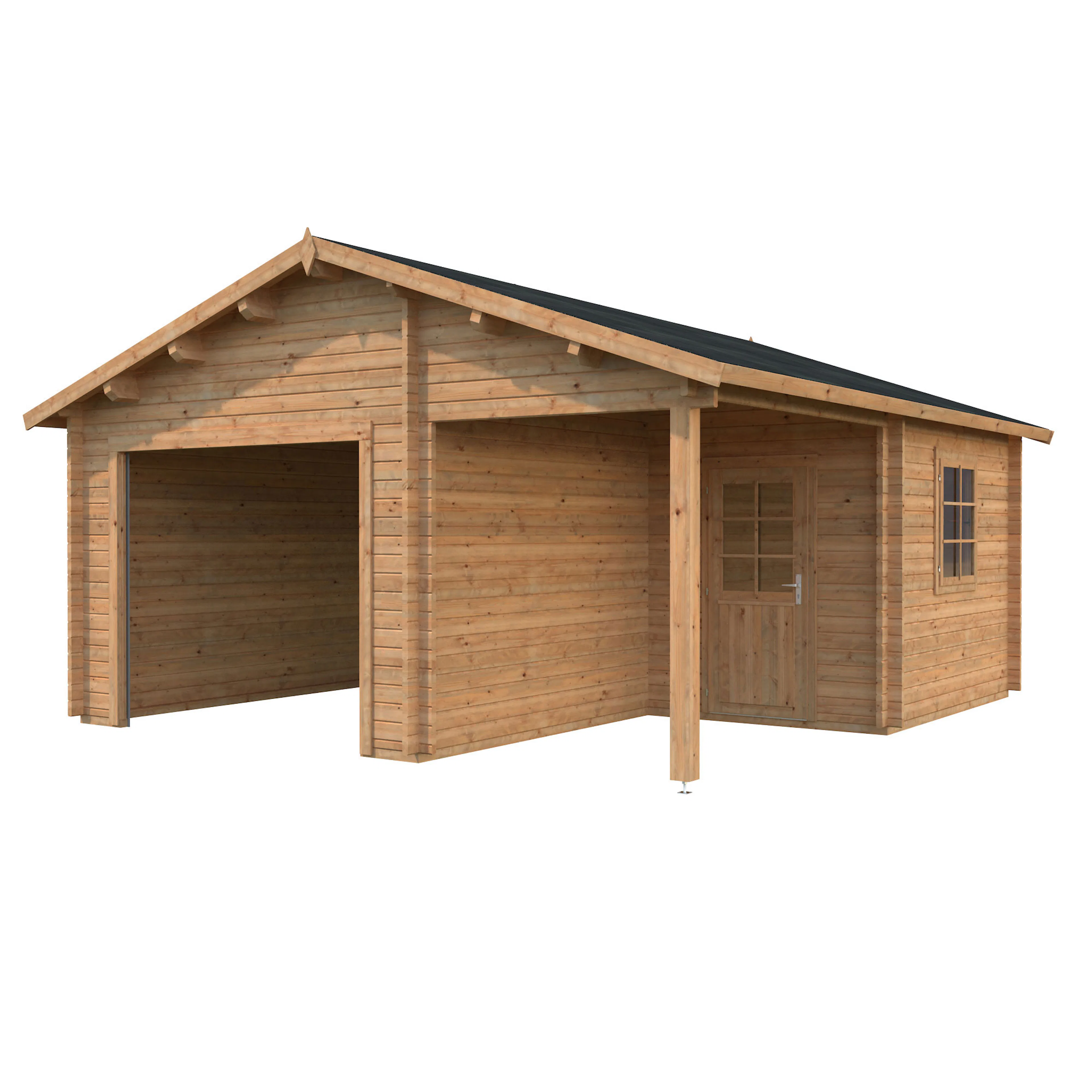 Irene/Roger 21,9+5,2 m2 kit Brun dippad