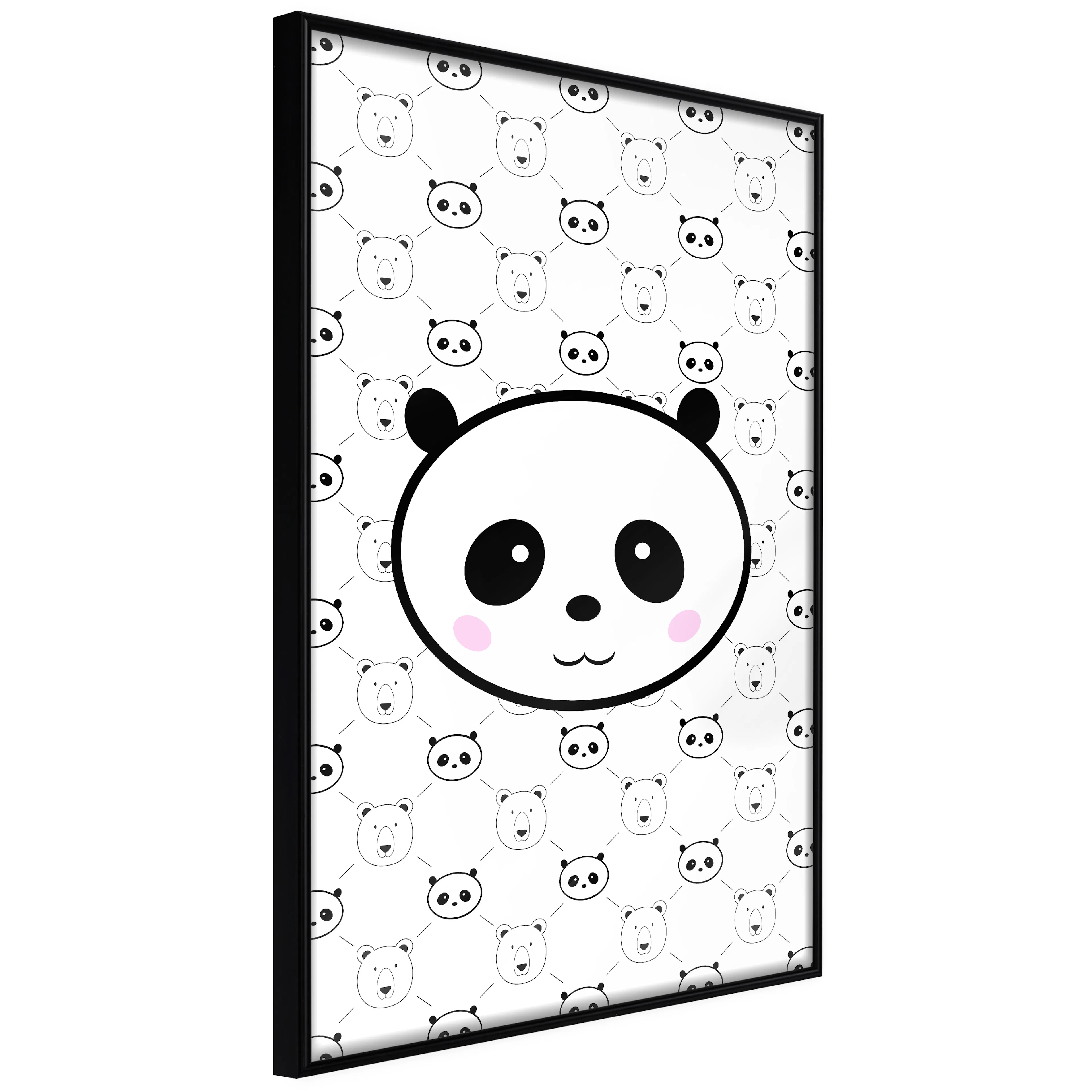 Affisch - Pandas and Bears [Poster] 40x60 Svart ram, 40x60 cm