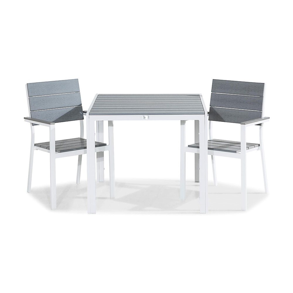 Tunis Matgrupp 90x90 + 2 Stapelstolar Utan Dynor