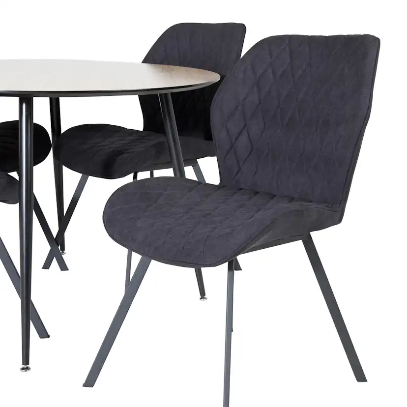 Matgrupp Venture Home Silvia med 4 Geneva Stolar Runt